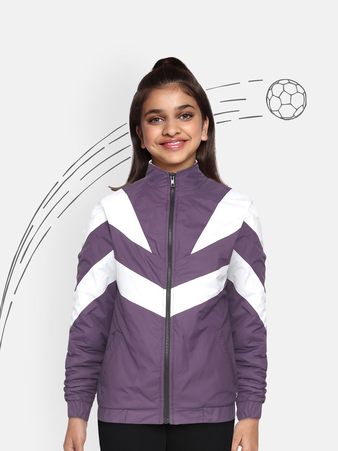 HRX by Hrithik Roshan Girls Purple & Optic White Antimicrobial Rapid-Dry Lifestyle Jacket
HRX by Hrithik Roshan Girls Purple & Optic White Antimicrobial Rapid-Dry Lifestyle Jacket