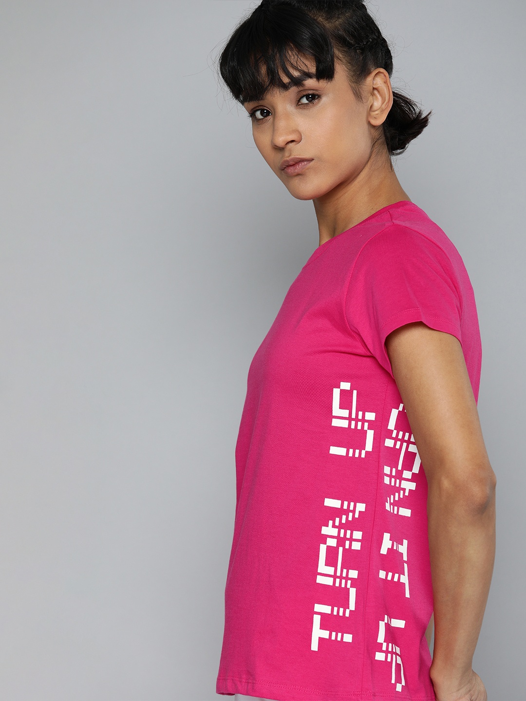 HRX by Hrithik Roshan Women Pink Placement Print Bio-Wash Antimicrobial Lifestyle Pure Cotton T-shirt
HRX by Hrithik Roshan Women Pink Placement Print Bio-Wash Antimicrobial Lifestyle Pure Cotton T-shirt