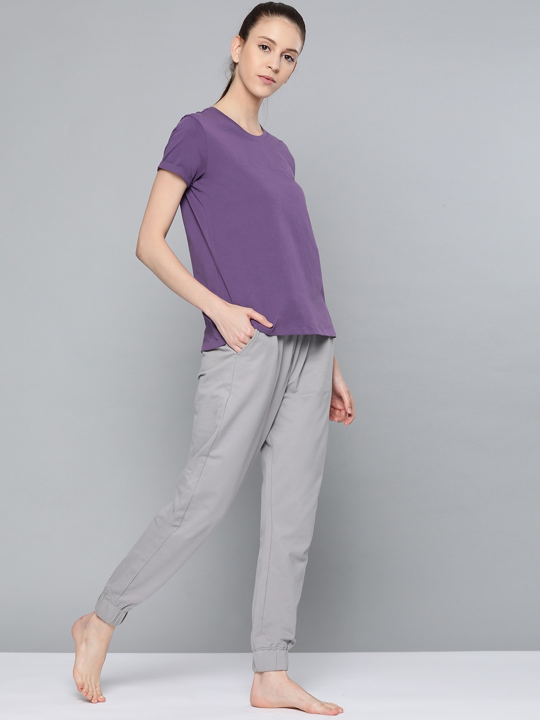 HRX by Hrithik Roshan Women Loganberry Typographic Organic Cotton Bio-Wash Yoga Sustainable T-shirt, Purple
HRX by Hrithik Roshan Women Loganberry Typographic Organic Cotton Bio-Wash Yoga Sustainable T-shirt, Purple