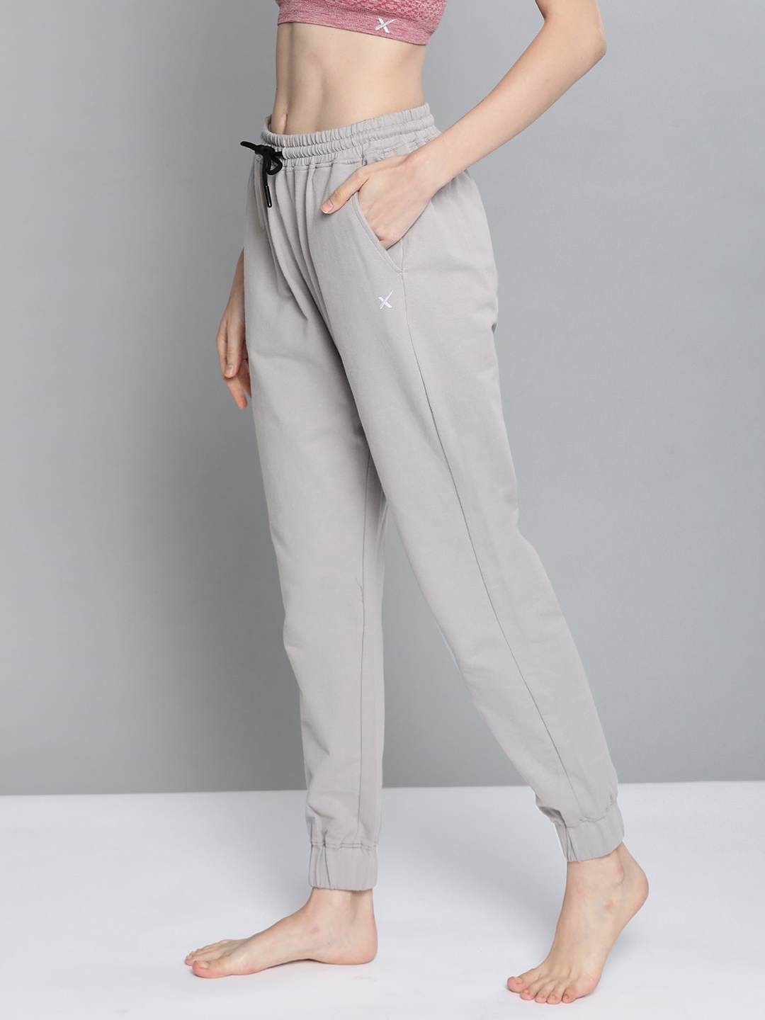 HRX by Hrithik Roshan Women Wet Weather Solid Loose Fit Bio-Wash Yoga Sustainable Joggers, Grey
HRX by Hrithik Roshan Women Wet Weather Solid Loose Fit Bio-Wash Yoga Sustainable Joggers, Grey