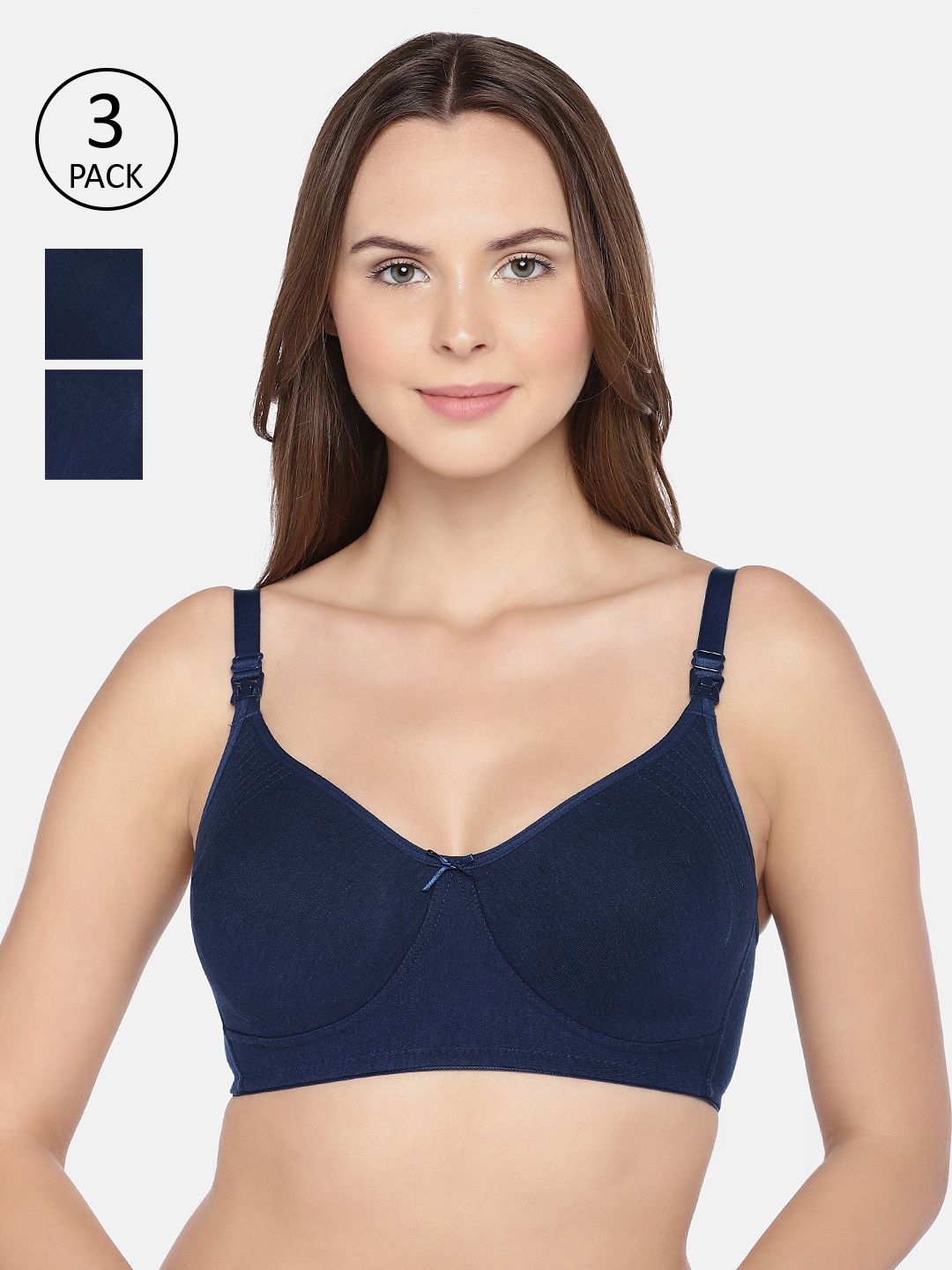 Inner Sense Organic Cotton Antimicrobial Soft feeding Bra(Pack of 3) IMBC005E, Navy blue
Inner Sense Organic Cotton Antimicrobial Soft feeding Bra(Pack of 3) IMBC005E, Navy blue