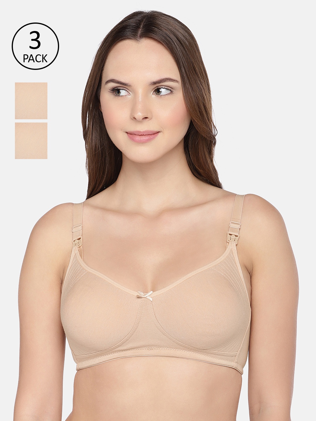 Inner Sense Organic Cotton Antimicrobial Soft feeding Bra(Pack of 3) IMBC005A, Beige
Inner Sense Organic Cotton Antimicrobial Soft feeding Bra(Pack of 3) IMBC005A, Beige