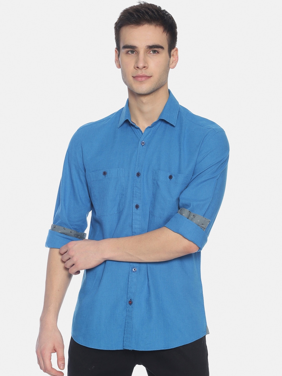CAVALLO by Linen Club Men Cotton Linen Blue Regular Fit Solid Anti-Bacterial Treated Sustainable Casual Shirt
CAVALLO by Linen Club Men Cotton Linen Blue Regular Fit Solid Anti-Bacterial Treated Sustainable Casual Shirt