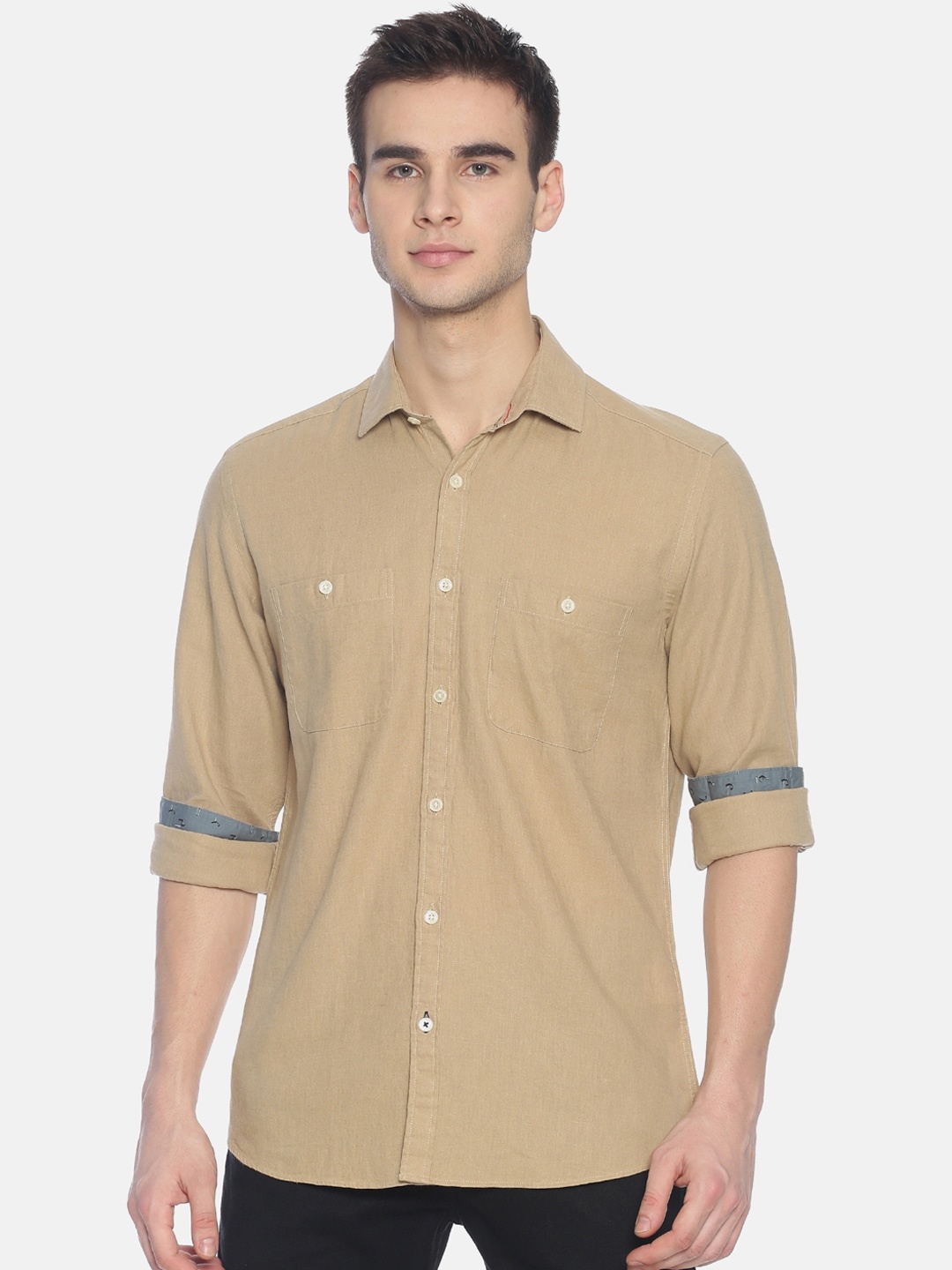 CAVALLO by Linen Club Men Cotton Linen Beige Solid Anti-Bacterial Treated Sustainable Casual Shirt
CAVALLO by Linen Club Men Cotton Linen Beige Solid Anti-Bacterial Treated Sustainable Casual Shirt
