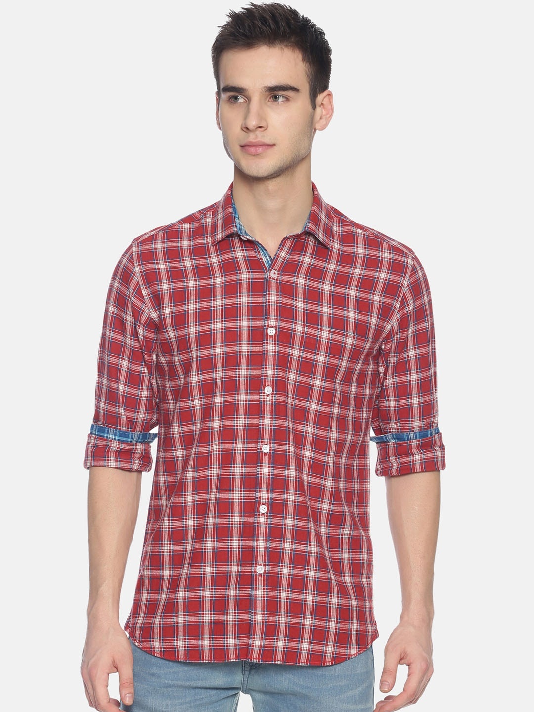 CAVALLO by Linen Club Men Cotton Linen Red & White Regular Fit Anti-Bacterial Checked Sustainable Casual Shirt
CAVALLO by Linen Club Men Cotton Linen Red & White Regular Fit Anti-Bacterial Checked Sustainable Casual Shirt