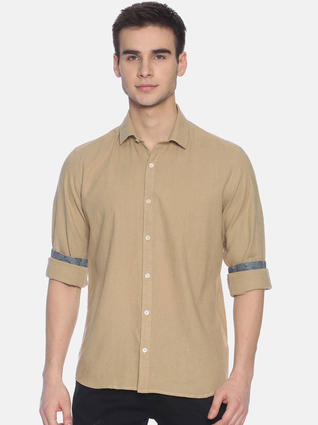 CAVALLO by Linen Club Men Cotton Linen Beige Regular Fit Solid Sustainable Casual Shirt
CAVALLO by Linen Club Men Cotton Linen Beige Regular Fit Solid Sustainable Casual Shirt