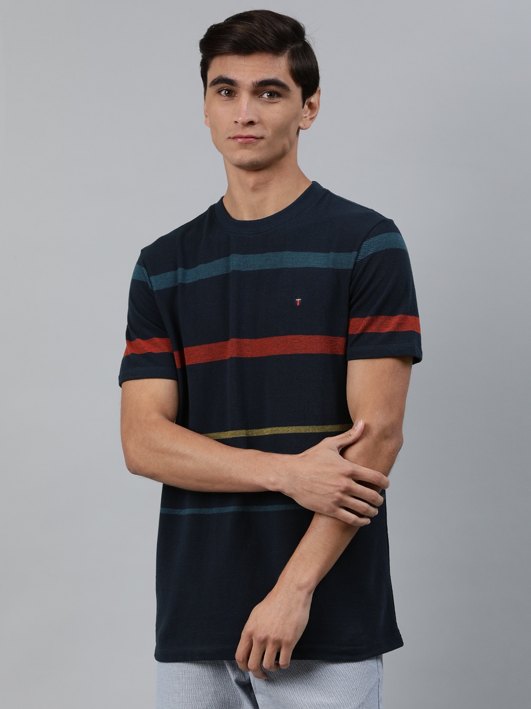 Louis Philippe Sport Men Multicoloured Striped Round Neck T-shirt, Multi
Louis Philippe Sport Men Multicoloured Striped Round Neck T-shirt, Multi