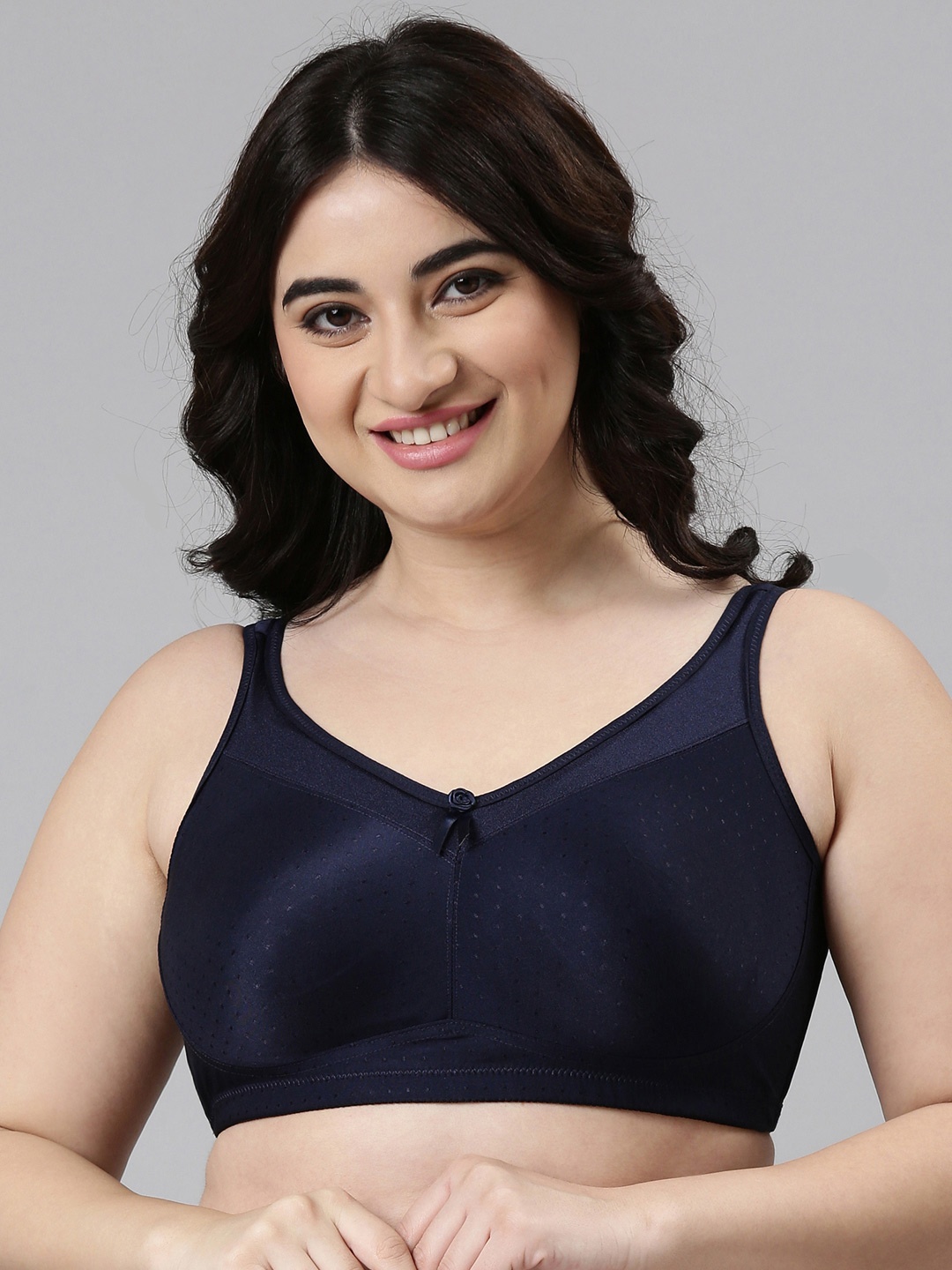 Enamor Women Blue Non-Padded Non-Wired Full Support Lift Up Bra With Moulded Cups - FB12
Enamor Women Blue Non-Padded Non-Wired Full Support Lift Up Bra With Moulded Cups - FB12