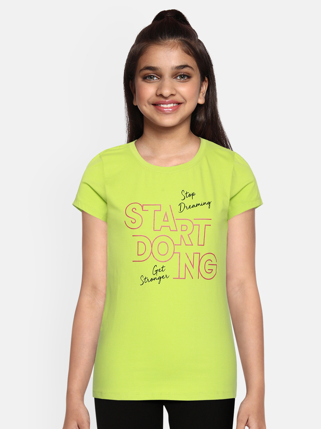 HRX by Hrithik Roshan Girls Tender Shoots Typographic Lycra Bio-Wash Lifestyle T-shirt, Fluorescent green
HRX by Hrithik Roshan Girls Tender Shoots Typographic Lycra Bio-Wash Lifestyle T-shirt, Fluorescent green
