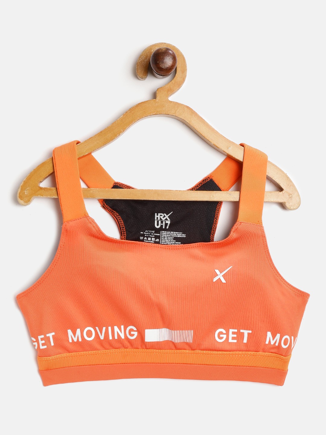 HRX by Hrithik Roshan Girls Mandarin Red Medium Support Rapid-Dry Lycra Active Sports Bra, Coral
HRX by Hrithik Roshan Girls Mandarin Red Medium Support Rapid-Dry Lycra Active Sports Bra, Coral