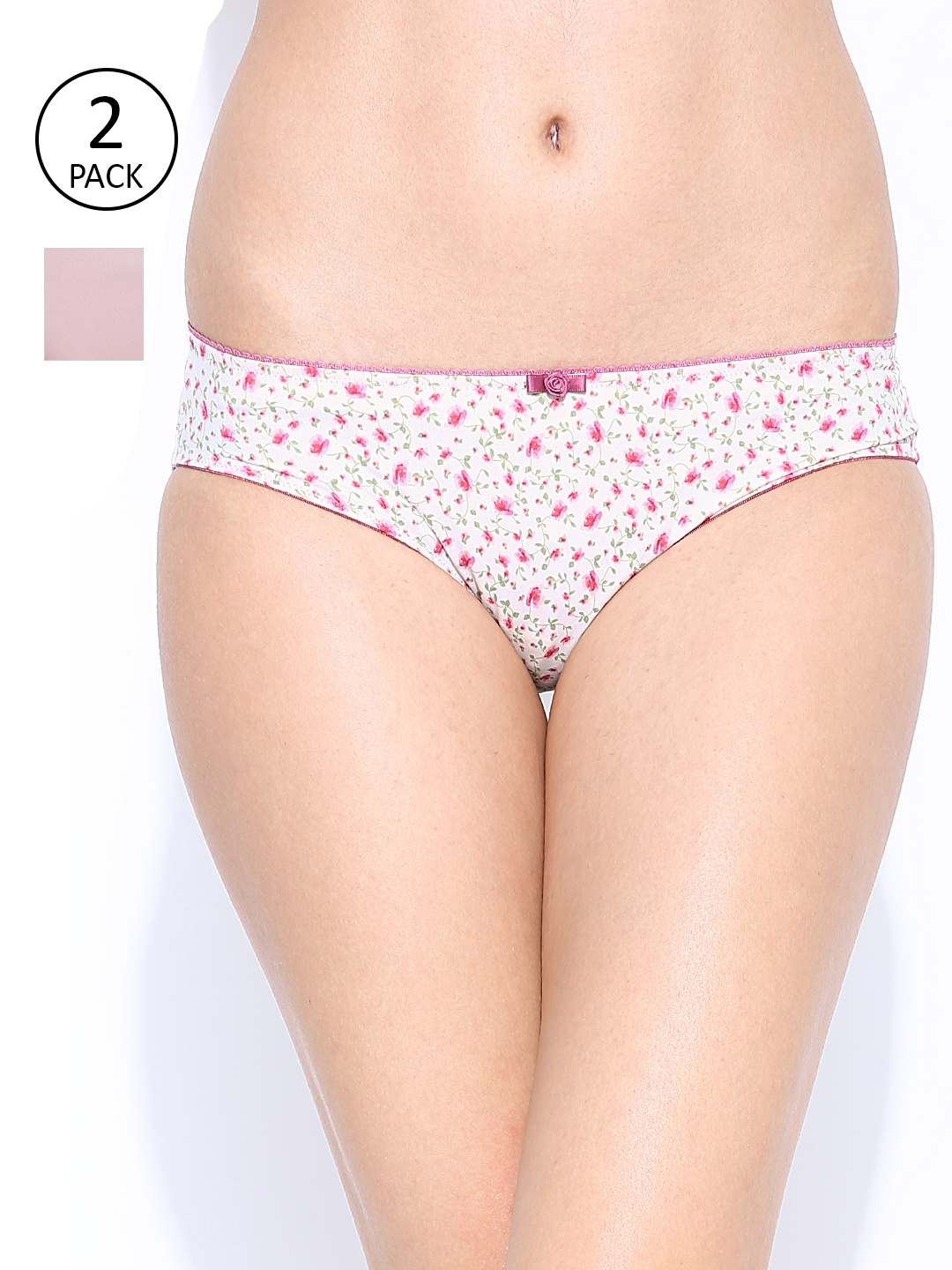 Amante Women Pack of 2 Bikini Briefs, White