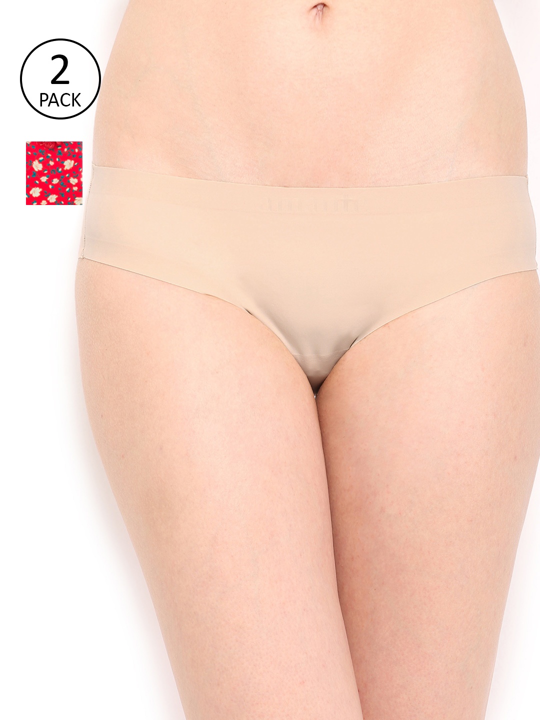 Amante Women Pack of 2 Briefs, Beige