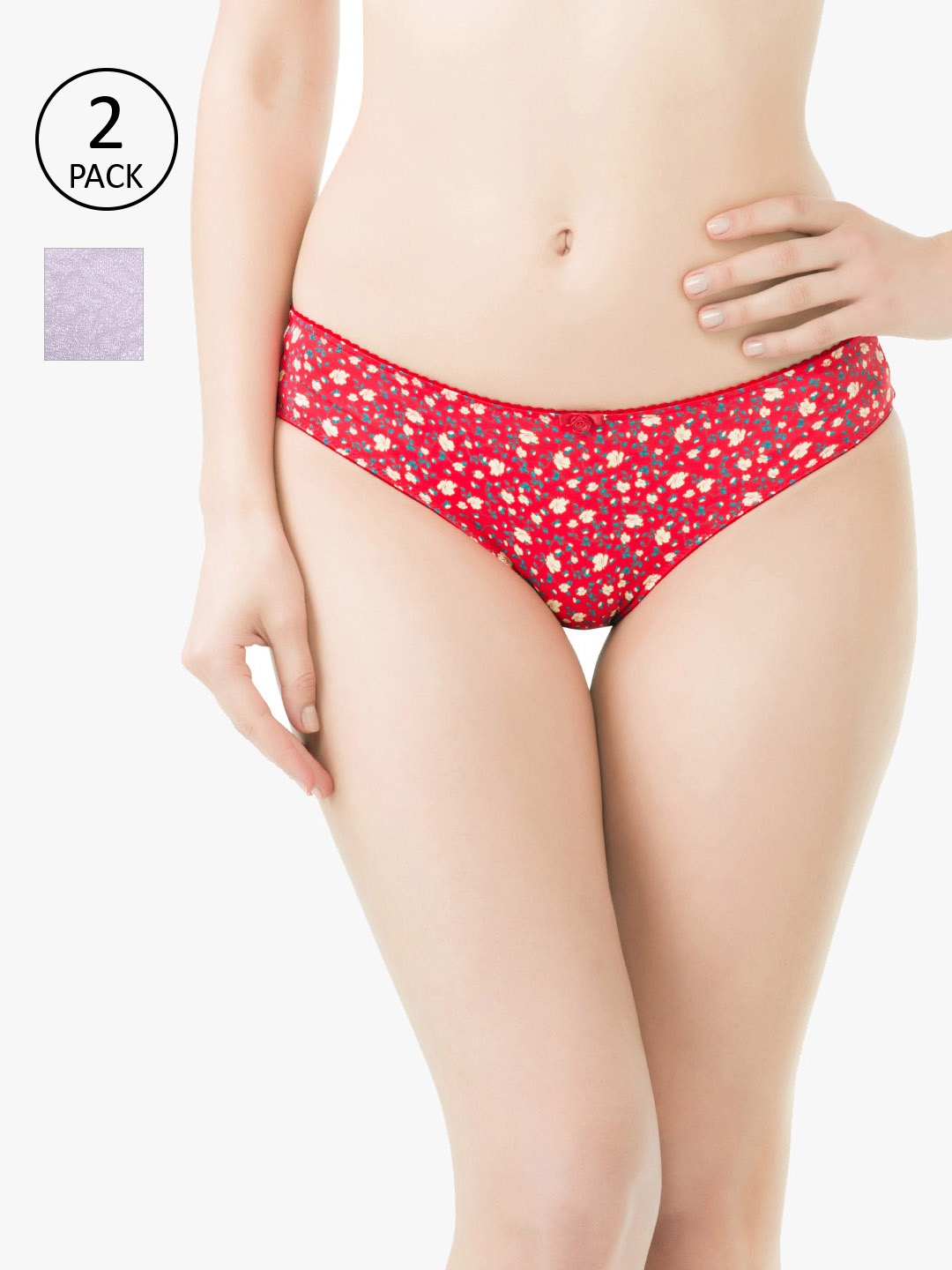 Amante Women Pack of 2 Briefs, Mauve