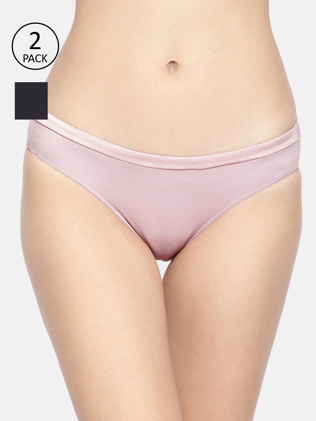 Amante Women Pack of 2 Briefs, Black