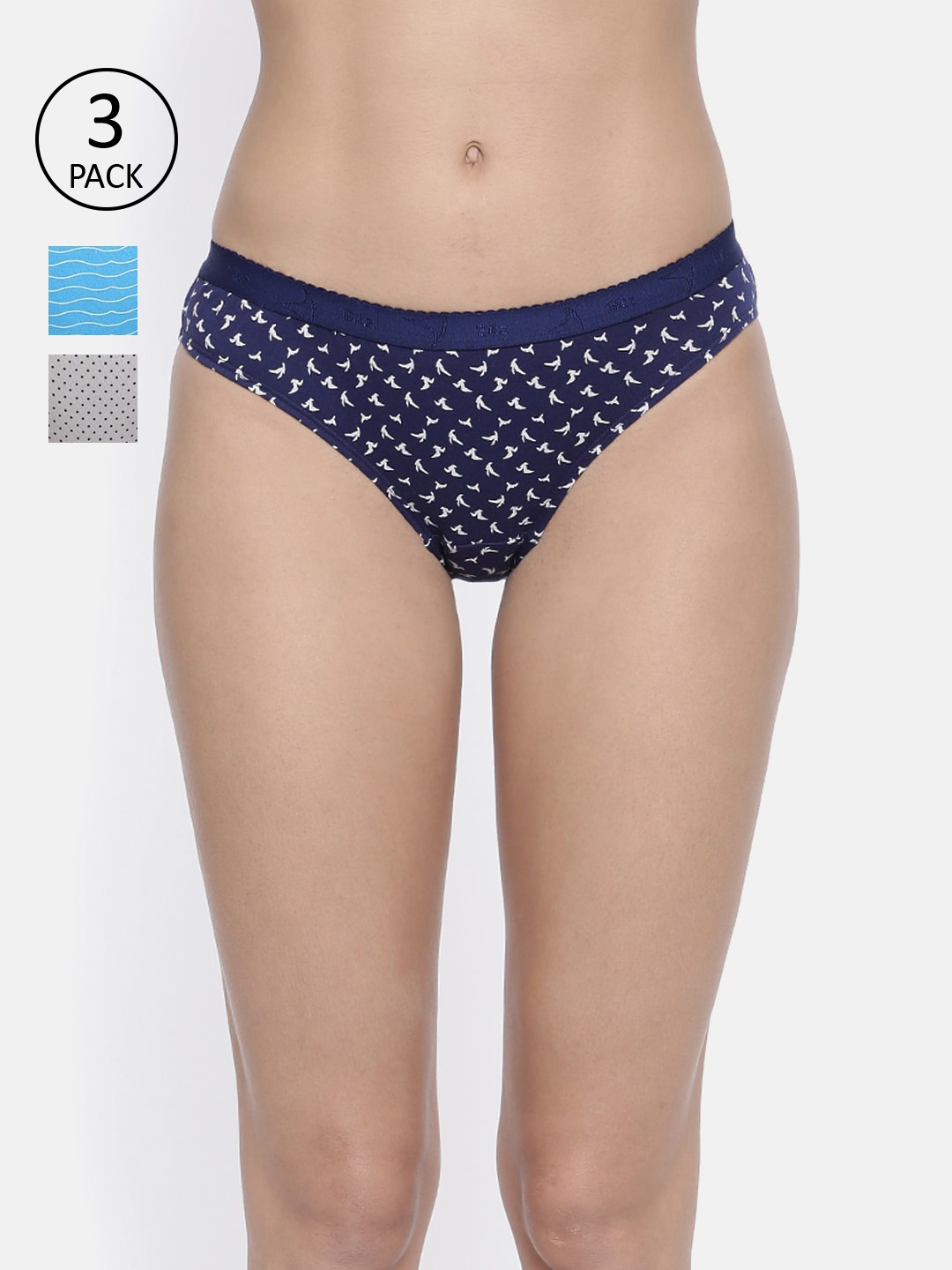 Bitz Women Pack of 3 Assorted Hipster Briefs MHI001