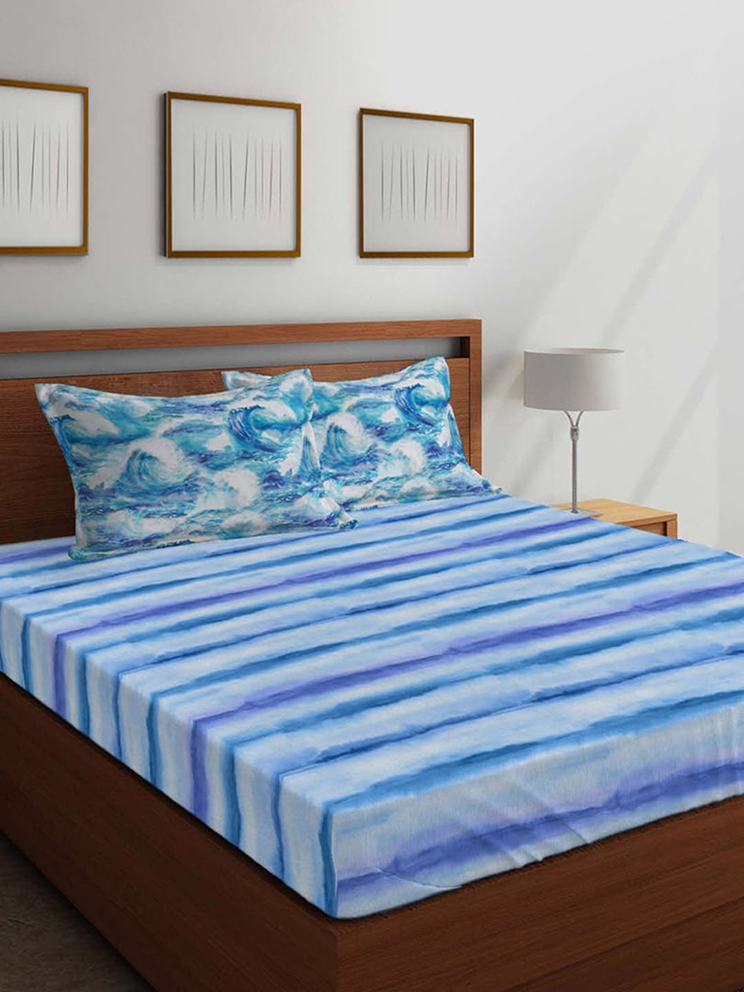Boutique Living India Blue Abstract 400 TC Cotton 1 Queen Bedsheet with 4 Pillow Covers
Boutique Living India Blue Abstract 400 TC Cotton 1 Queen Bedsheet with 4 Pillow Covers