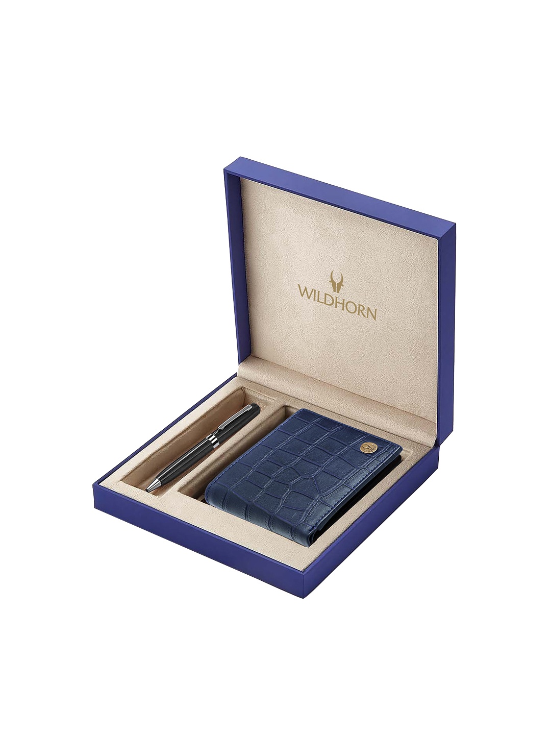 WildHorn Men Blue & Black RFID Protected Genuine Leather Wallet & Pen Accessory Gift Set
WildHorn Men Blue & Black RFID Protected Genuine Leather Wallet & Pen Accessory Gift Set