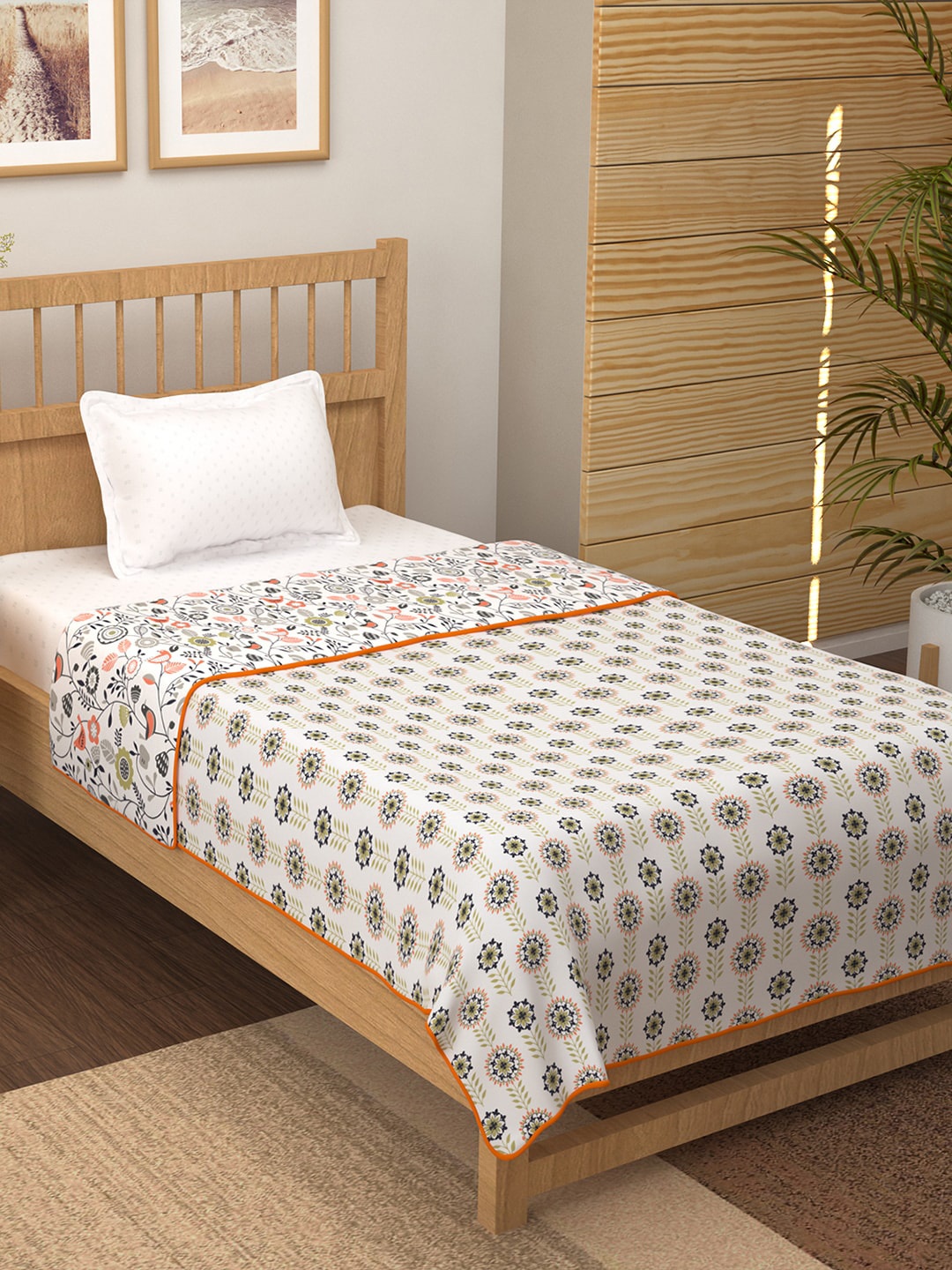 Story@home White & Orange Mild Winter 150 GSM Lightweight Reversible Single Bed Dohar
Story@home White & Orange Mild Winter 150 GSM Lightweight Reversible Single Bed Dohar
