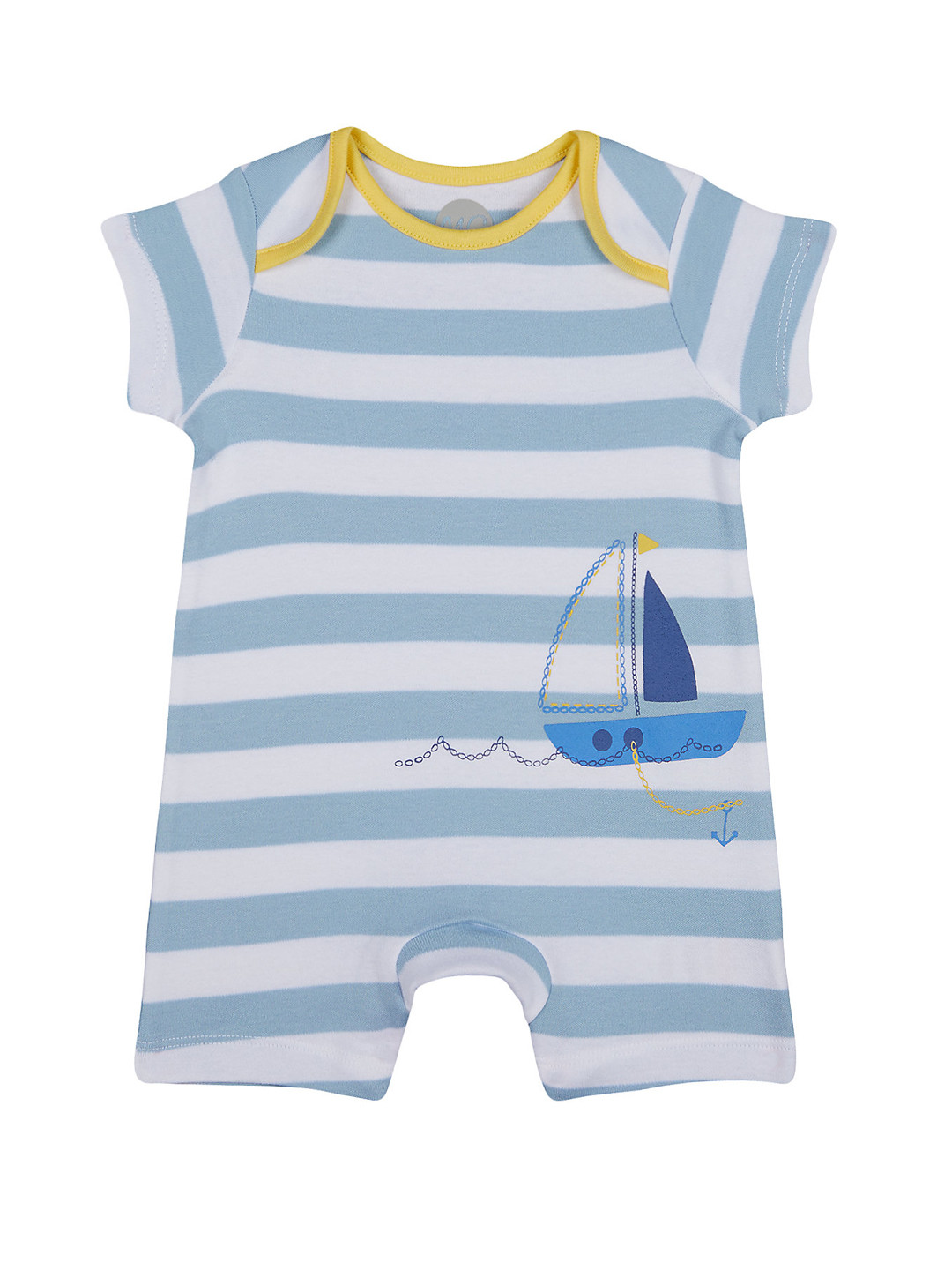 mothercare Infants Blue And White Striped Romper 
mothercare Infants Blue And White Striped Romper
