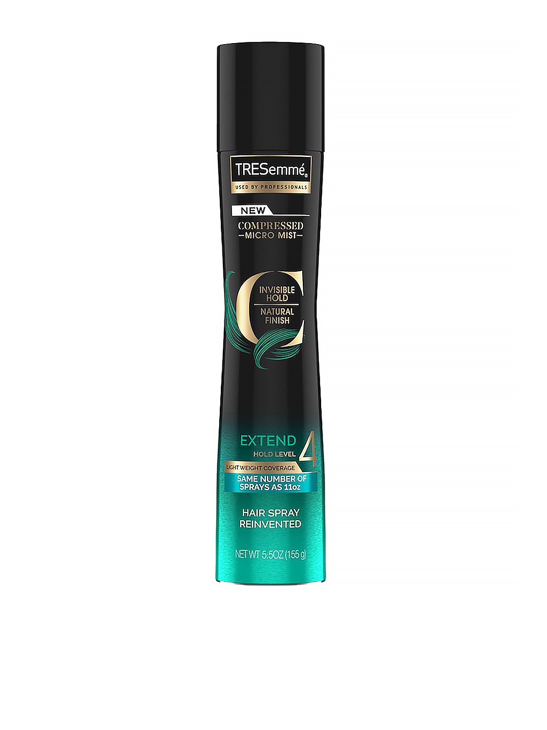 TRESemme Compressed Micro Mist Extend Hold Level 4 Lightweight Coverage Hair Spray 155 g, Black
TRESemme Compressed Micro Mist Extend Hold Level 4 Lightweight Coverage Hair Spray 155 g, Black