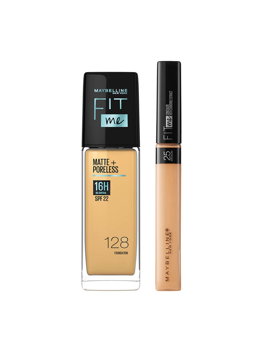 Maybelline New York Fit Me Matte Base Combo - Fit Me Foundation 128 + Concealer Shade 25, Beige
Maybelline New York Fit Me Matte Base Combo - Fit Me Foundation 128 + Concealer Shade 25, Beige