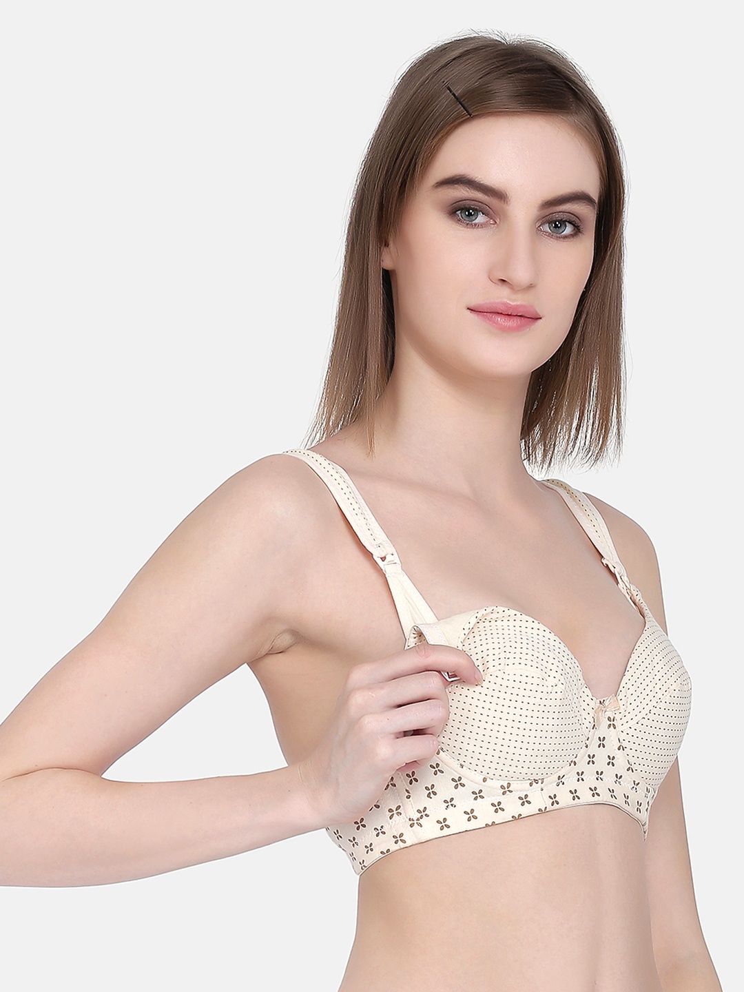 MAMMA PRESTO Beige Printed Non-Wired Non Padded Maternity Nursing Bra MPF-20 BEIGE-C20
MAMMA PRESTO Beige Printed Non-Wired Non Padded Maternity Nursing Bra MPF-20 BEIGE-C20