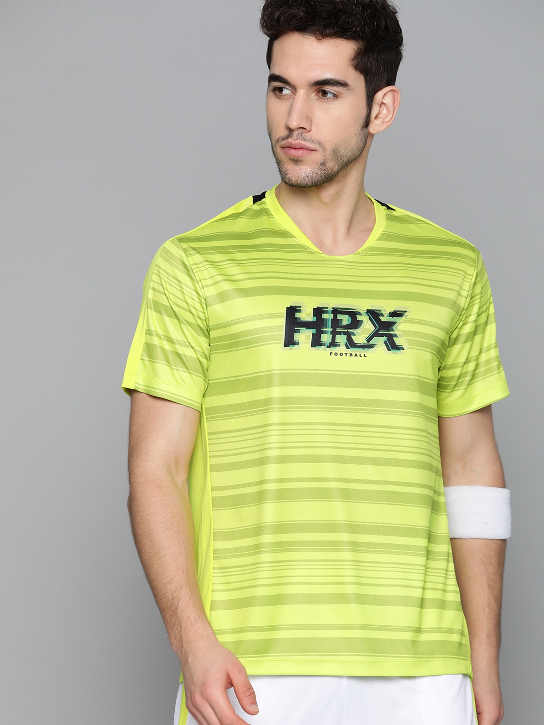 HRX by Hrithik Roshan Men Sulphur Spring Striped Rapid-Dry Football T-shirt, Fluorescent green
HRX by Hrithik Roshan Men Sulphur Spring Striped Rapid-Dry Football T-shirt, Fluorescent green