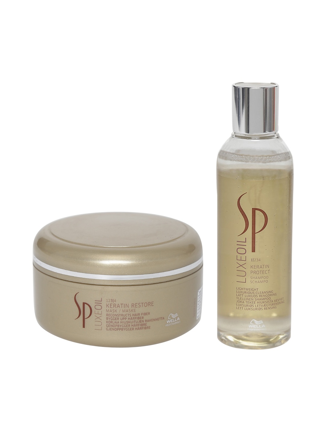 WELLA PROFESSIONALS Unisex Luxeoil Keratin Set of Restore Hair Mask & Protect Shampoo, Gold
WELLA PROFESSIONALS Unisex Luxeoil Keratin Set of Restore Hair Mask & Protect Shampoo, Gold