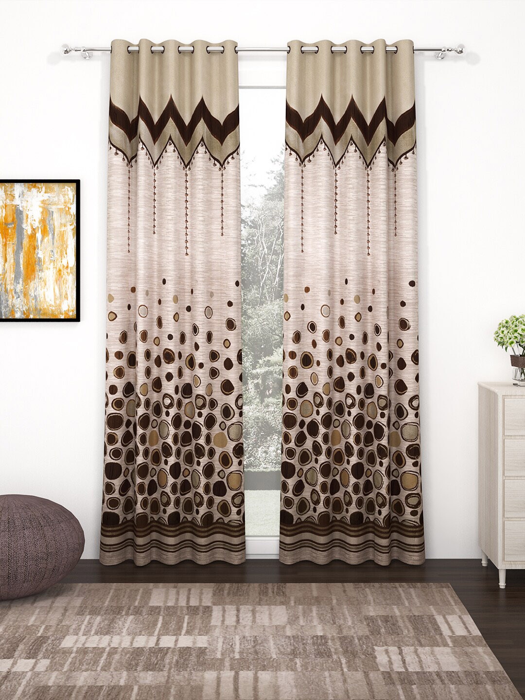 Story@home Set of 2 Beige & Brown Premium Jacquard 350GSM Room Darkening Eyelet Long Door Curtains
Story@home Set of 2 Beige & Brown Premium Jacquard 350GSM Room Darkening Eyelet Long Door Curtains