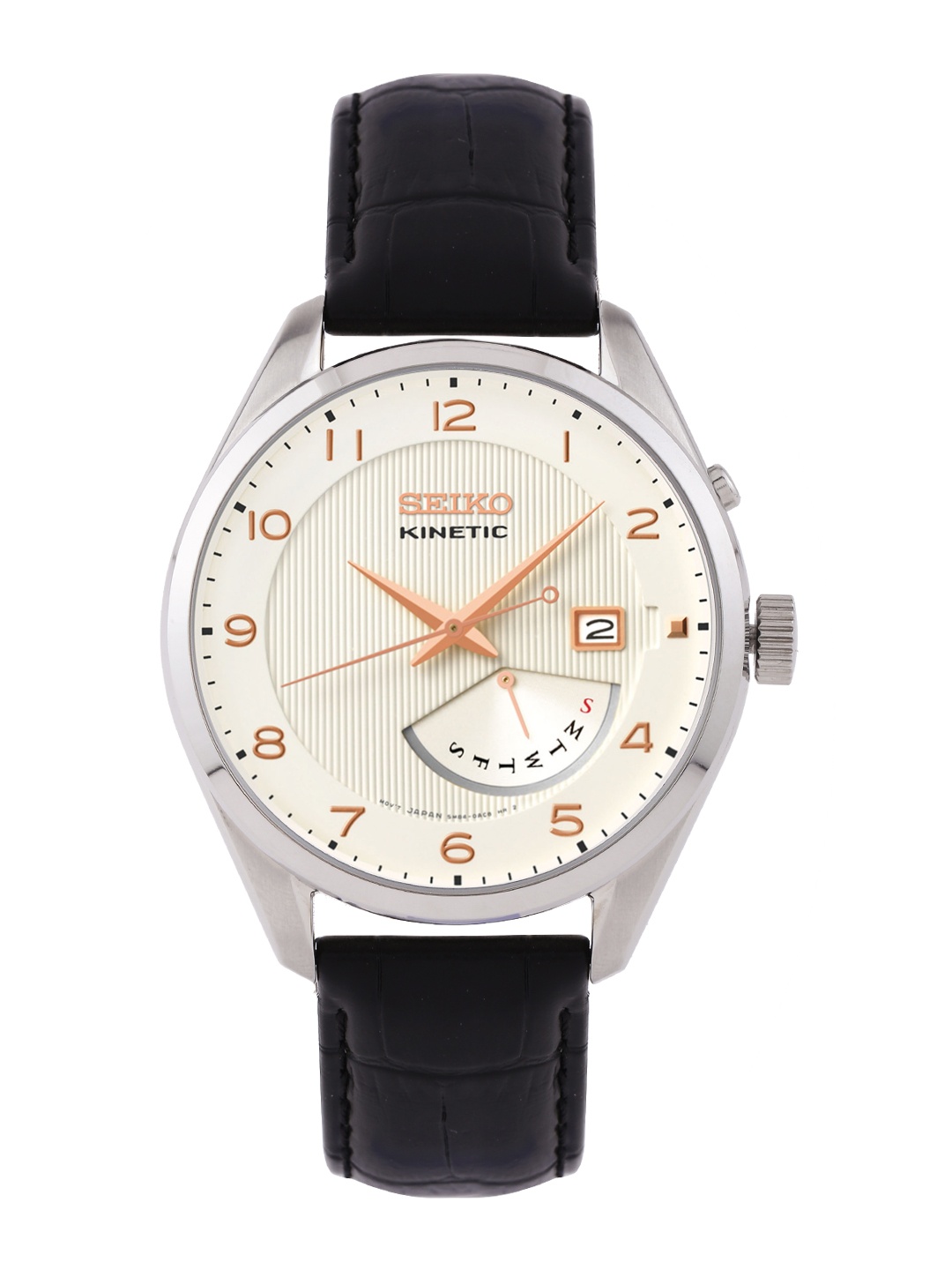 SEIKO Kinetic Men Off-White Dial Watch SRN049P1