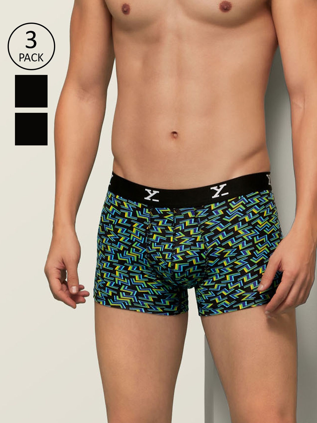 XYXX Men IntelliSoft Antimicrobial Micro Modal Pack of 3 Shuffle Trunks XYTRNK3PCKN57XXL, Black
XYXX Men IntelliSoft Antimicrobial Micro Modal Pack of 3 Shuffle Trunks XYTRNK3PCKN57XXL, Black