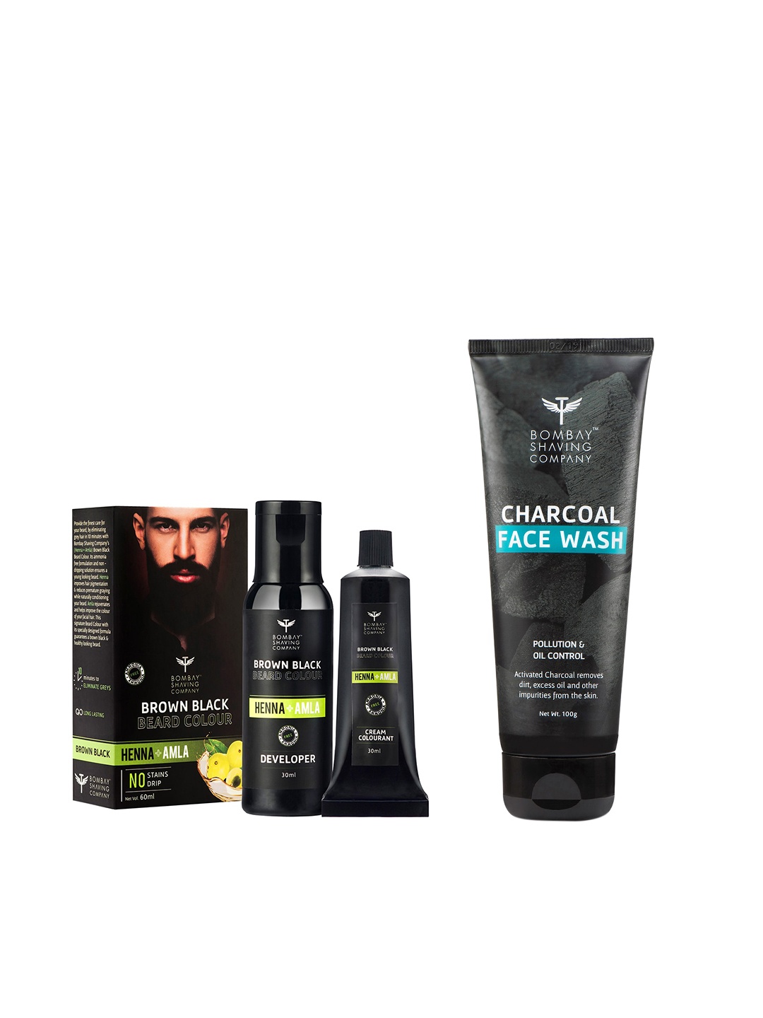 Bombay Shaving Company Men Set Of Charcoal Face Wash & Beard Colour- Natural Black
Bombay Shaving Company Men Set Of Charcoal Face Wash & Beard Colour- Natural Black