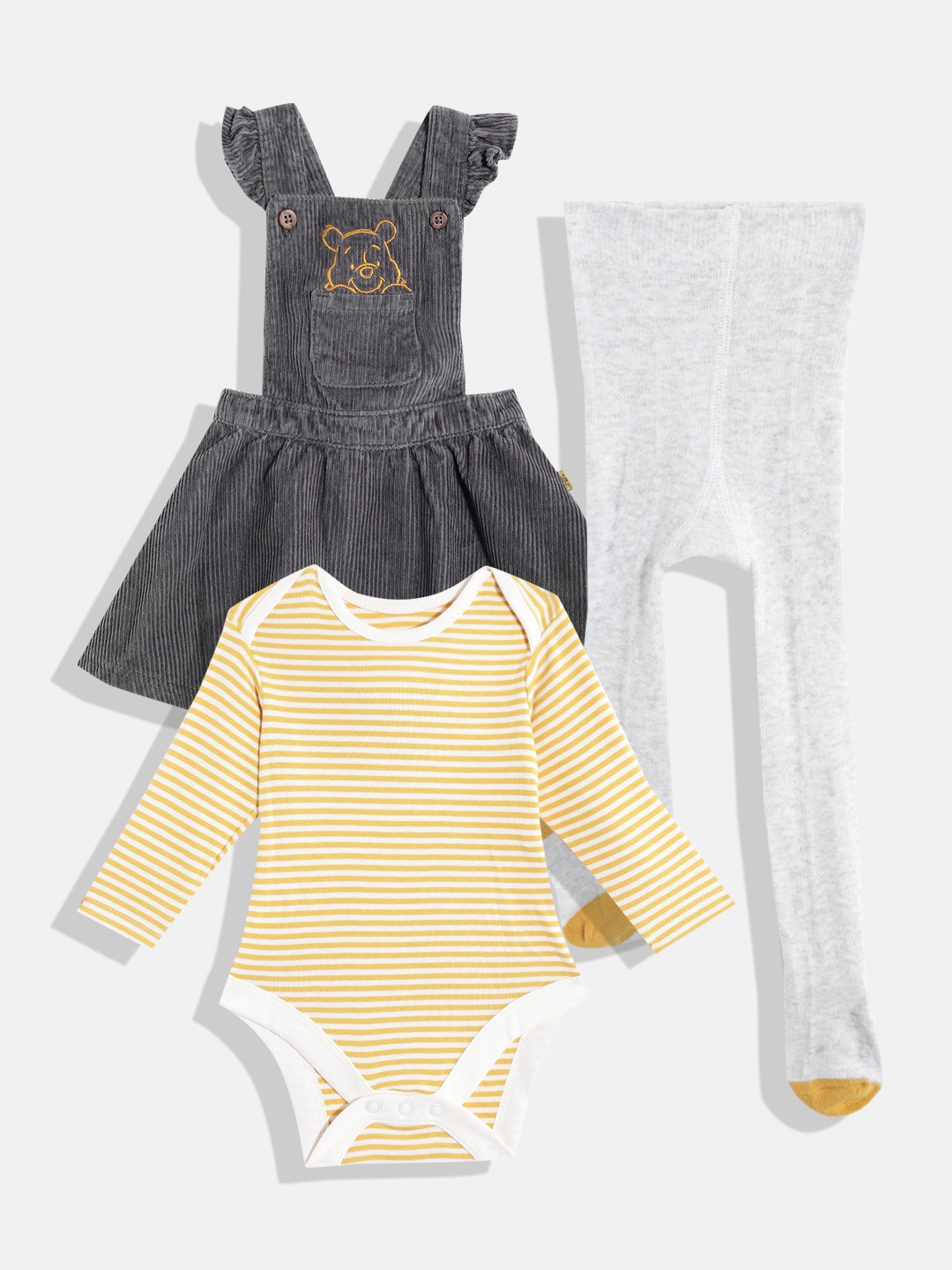 Marks & Spencer Charcoal Grey & Mustard Yellow Embroidered Dress With Bodysuit & Stockings
Marks & Spencer Charcoal Grey & Mustard Yellow Embroidered Dress With Bodysuit & Stockings