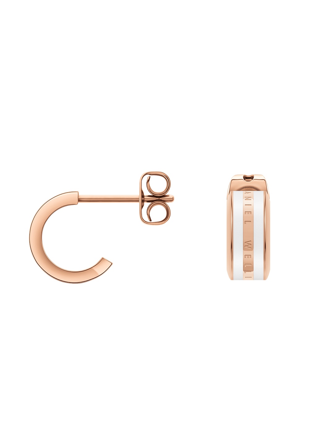 Daniel Wellington Rose Gold Plated Stainless Steel Circular Half Hoop Earrings
Daniel Wellington Rose Gold Plated Stainless Steel Circular Half Hoop Earrings