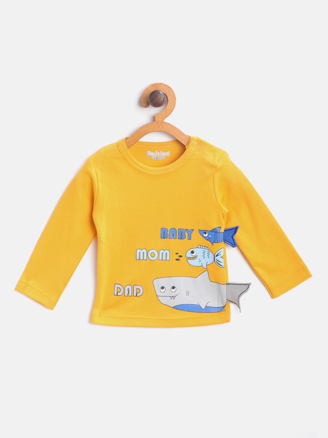 Moms Love Boys Mustard Yellow Graphic Printed Round Neck T-shirt With Applique Detail
Moms Love Boys Mustard Yellow Graphic Printed Round Neck T-shirt With Applique Detail