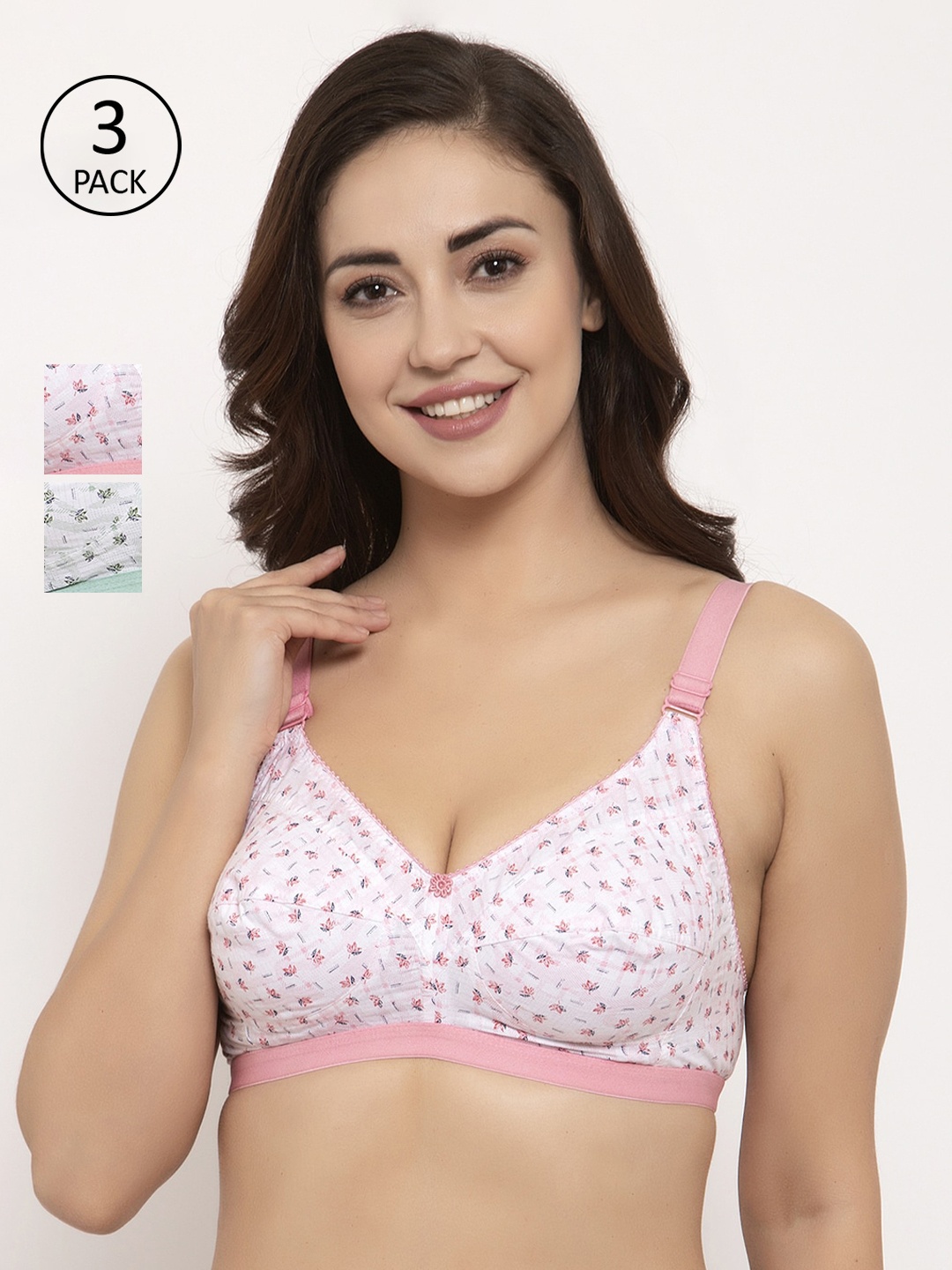 GRACIT Pack of 2 Printed Non-Wired Non Padded Everyday Bras PW10-10-13-13-28C, Pink
GRACIT Pack of 2 Printed Non-Wired Non Padded Everyday Bras PW10-10-13-13-28C, Pink