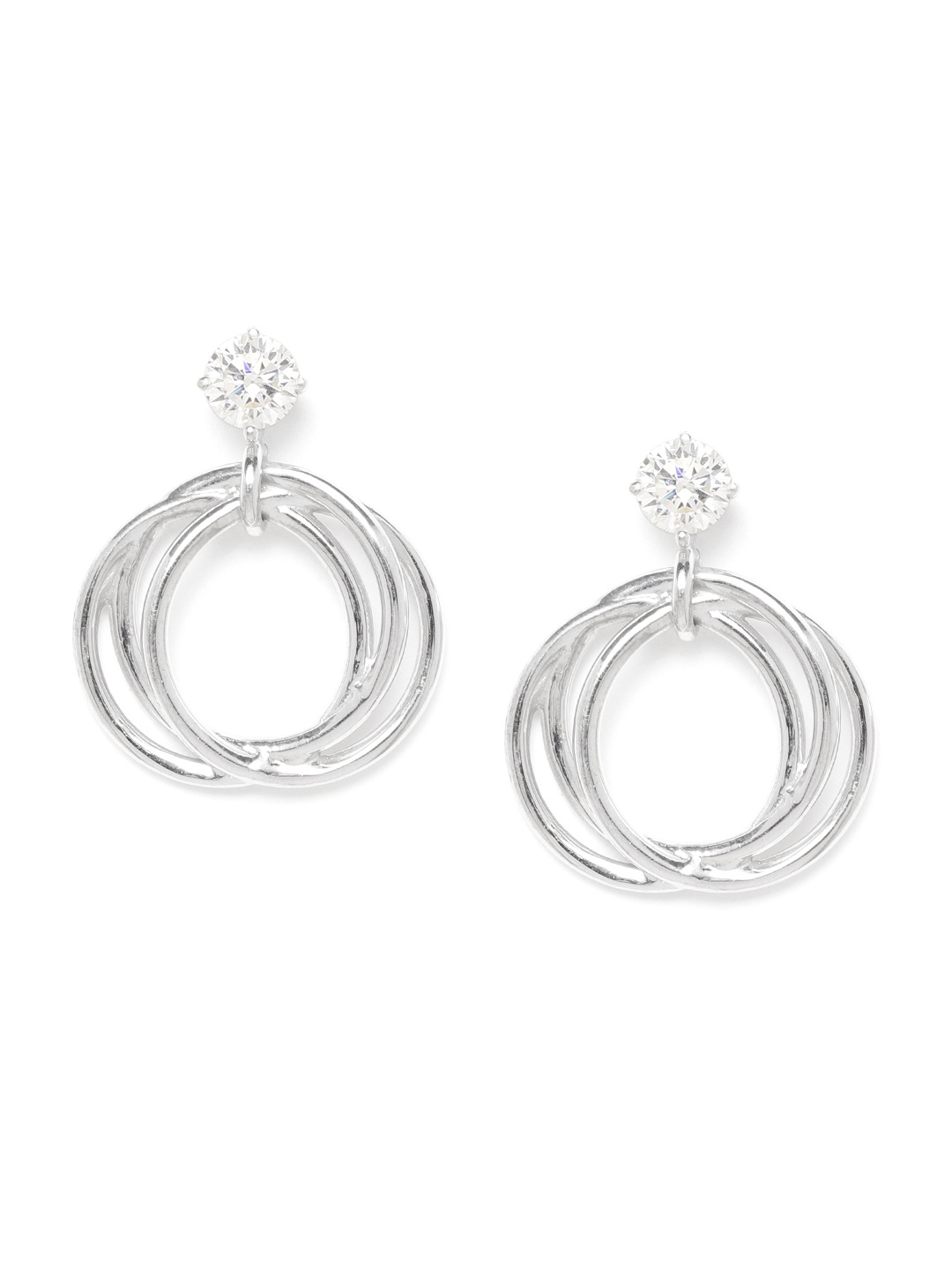 Clara Silver-Toned Rhodium-Plated 925 Sterling Silver Cubic Zirconia-Studded Drop Earrings
Clara Silver-Toned Rhodium-Plated 925 Sterling Silver Cubic Zirconia-Studded Drop Earrings