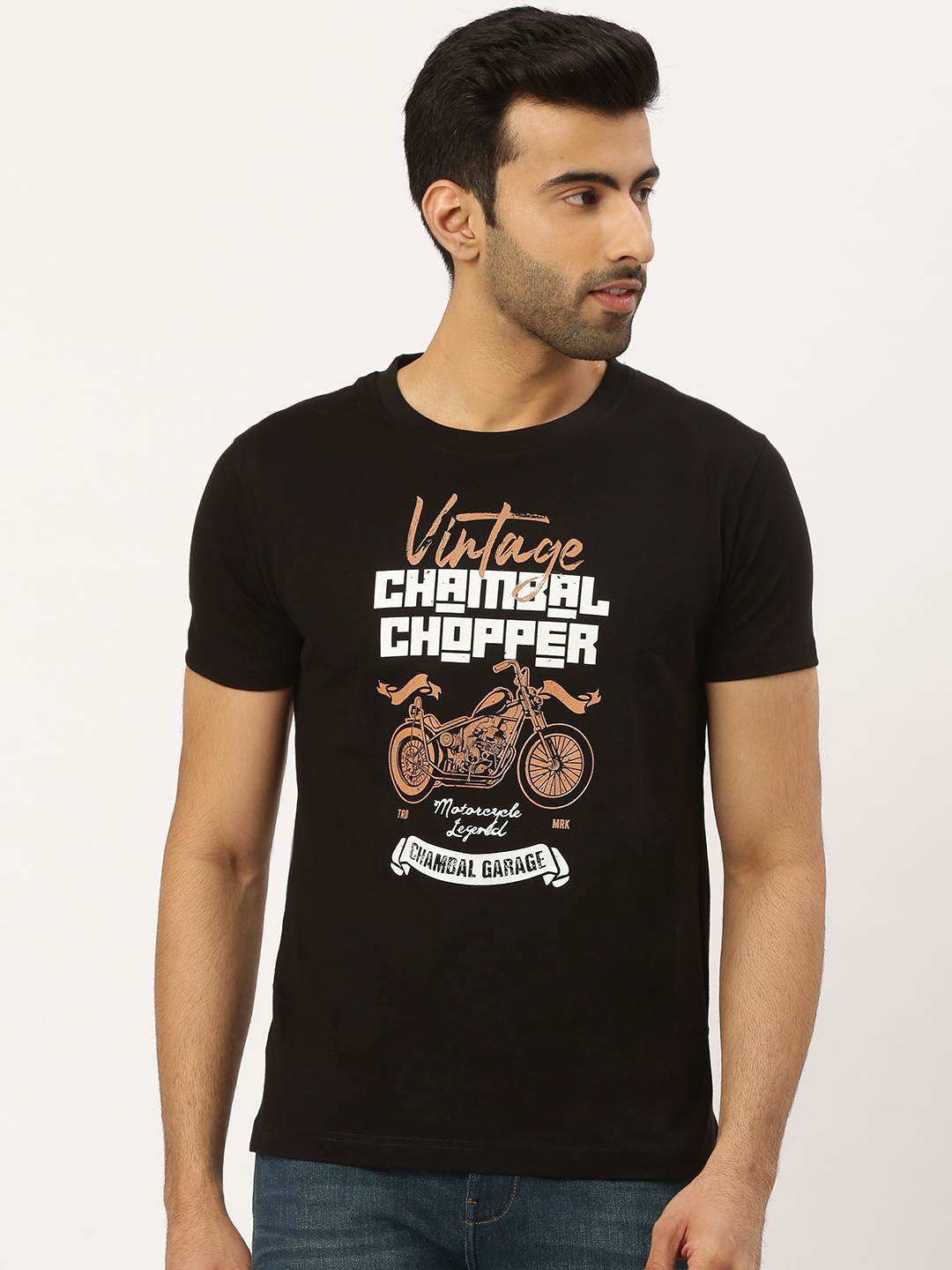 THE CHAMBAL Men Black Beige Typography Print Round Neck Bio-Wash Pure Cotton T-shirt
THE CHAMBAL Men Black Beige Typography Print Round Neck Bio-Wash Pure Cotton T-shirt