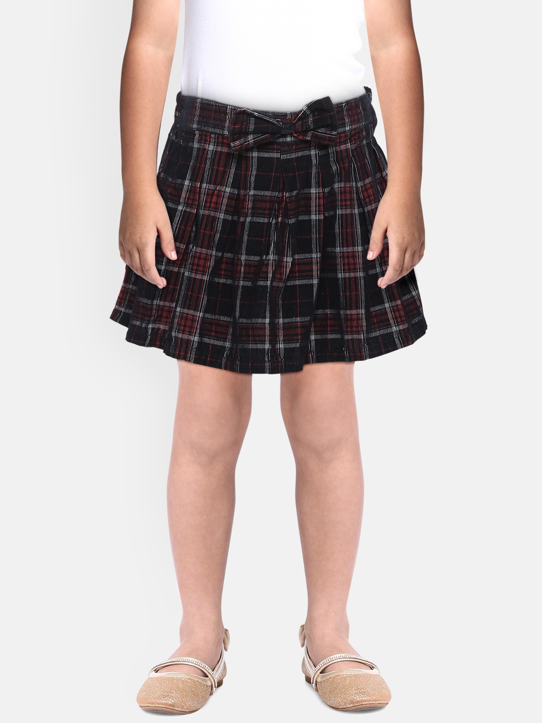 Gini and Jony Girls Navy Blue & Rust Red Corduroy Checked Mini A-Line Pure Cotton Skirt
Gini and Jony Girls Navy Blue & Rust Red Corduroy Checked Mini A-Line Pure Cotton Skirt