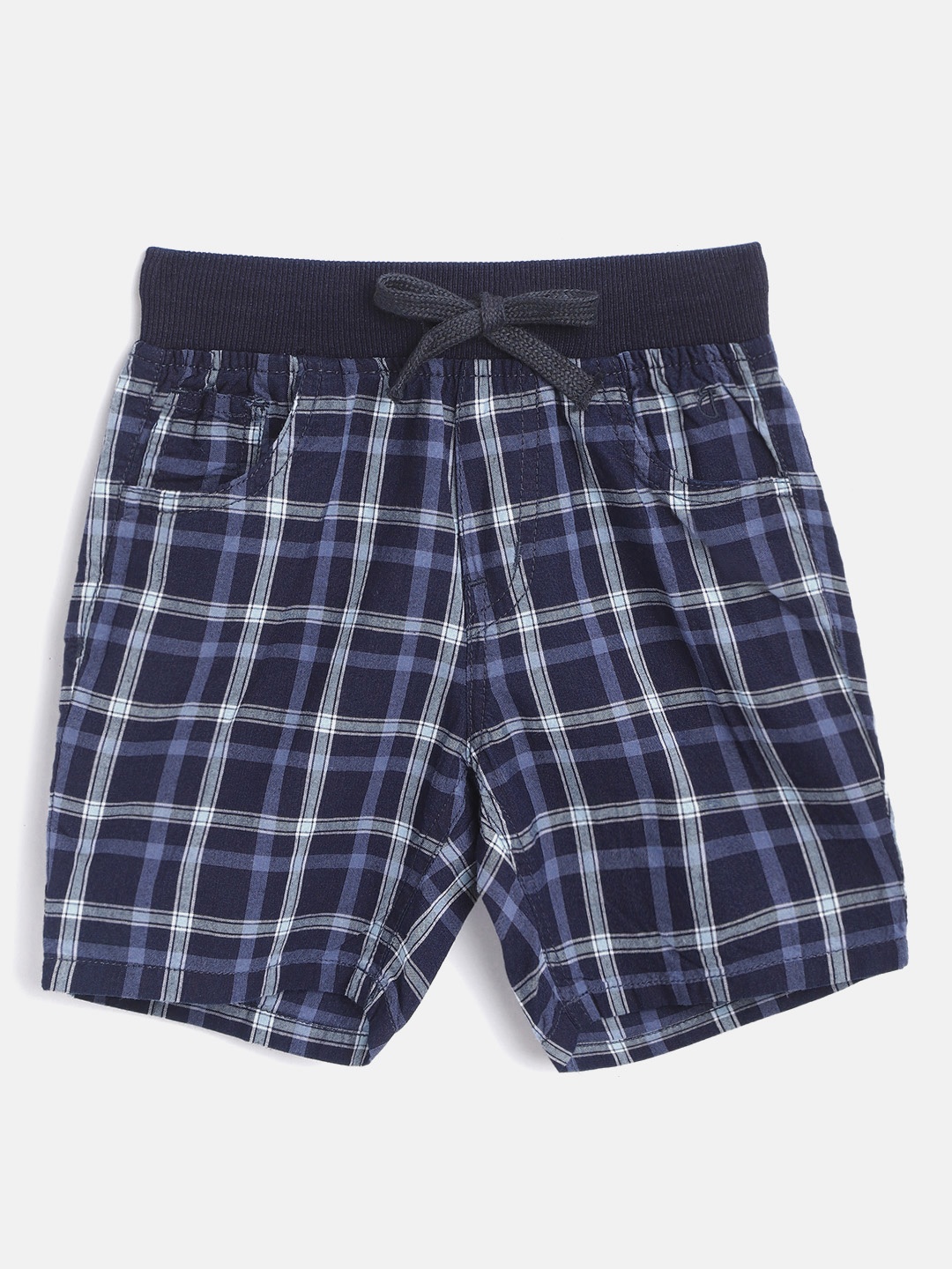 Gini and Jony Infant Boys Navy Blue & Off-White Checked Regular Fit Pure Cotton Shorts
Gini and Jony Infant Boys Navy Blue & Off-White Checked Regular Fit Pure Cotton Shorts