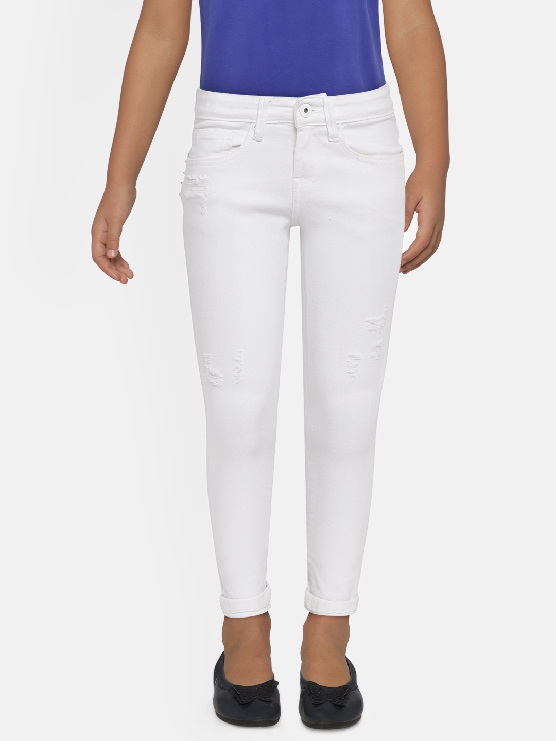 Pepe Jeans Girls White AIRONA IP Regular Fit Mid-Rise Low Distressed Stretchable Jeans
Pepe Jeans Girls White AIRONA IP Regular Fit Mid-Rise Low Distressed Stretchable Jeans