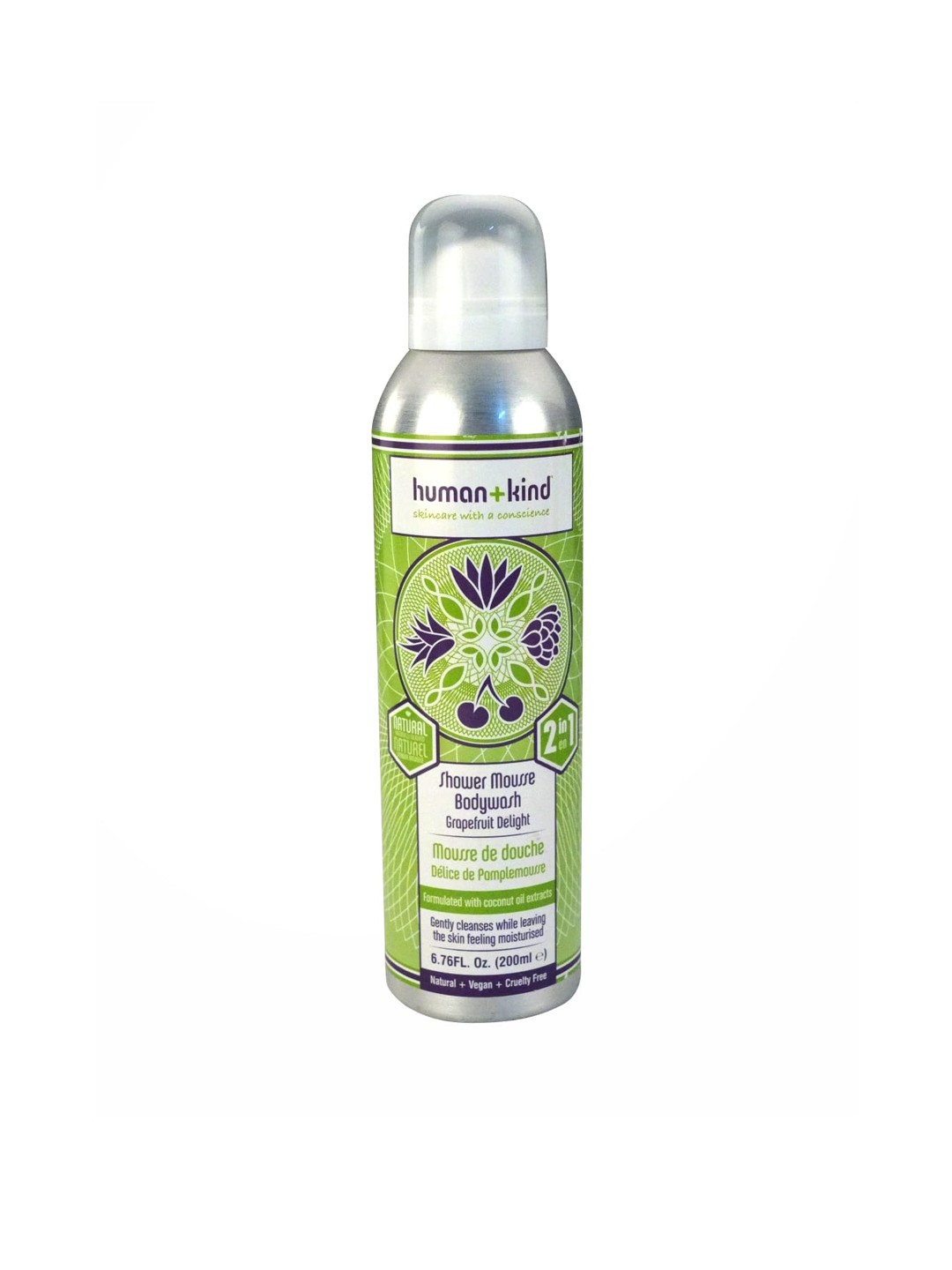 HumanKind Unisex Organic & Vegan Grapefruit Delight Shower Mousse Bodywash - 200 ml, Green
HumanKind Unisex Organic & Vegan Grapefruit Delight Shower Mousse Bodywash - 200 ml, Green