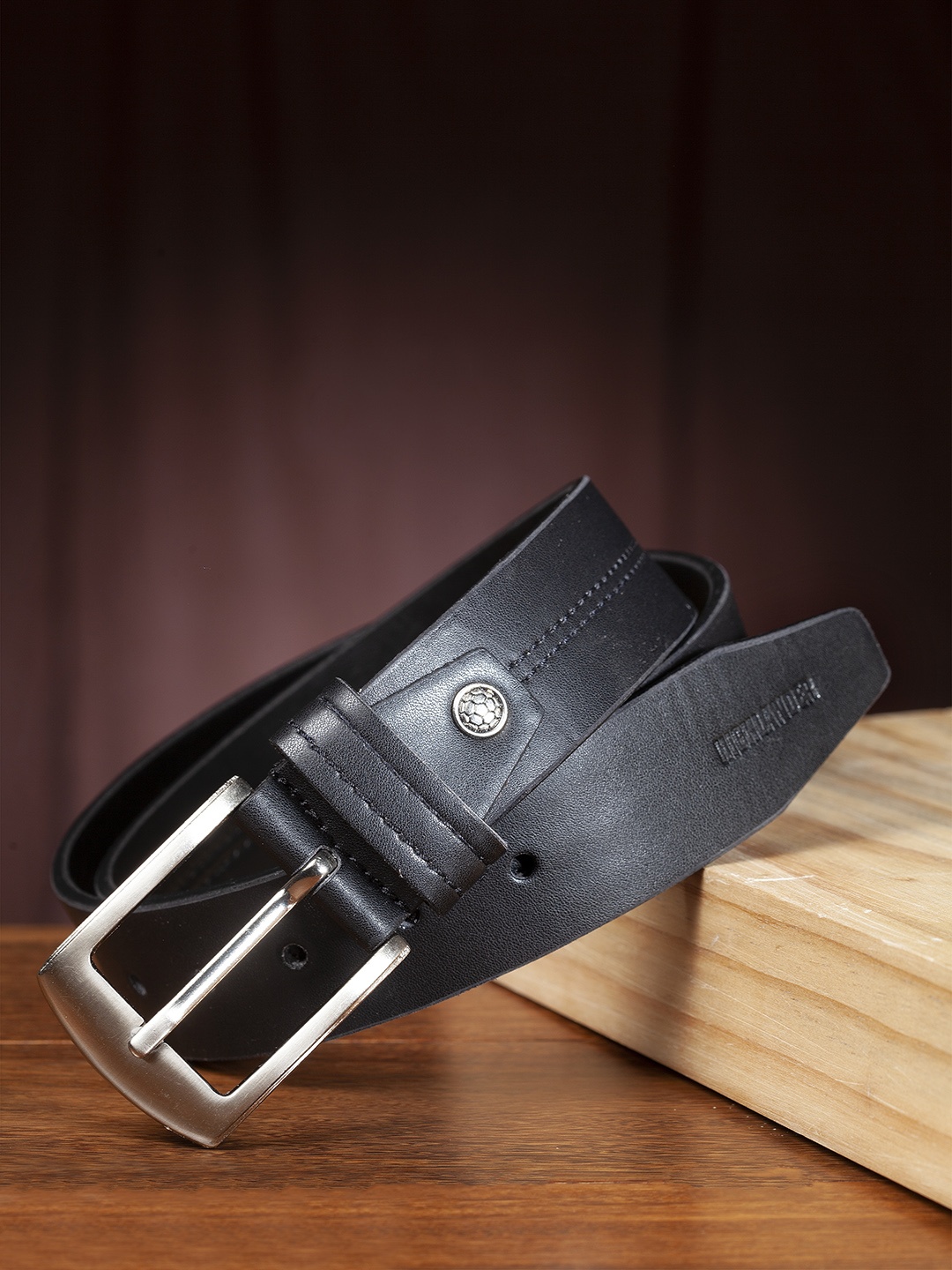 HIGHLANDER Men Black Solid Belt