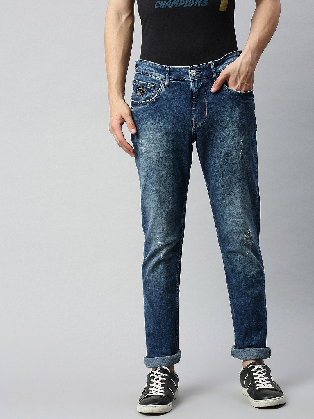U.S. Polo Assn. Denim Co. Men Blue Slim Tapered Mid-Rise Low Distress Stretchable Jeans
U.S. Polo Assn. Denim Co. Men Blue Slim Tapered Mid-Rise Low Distress Stretchable Jeans