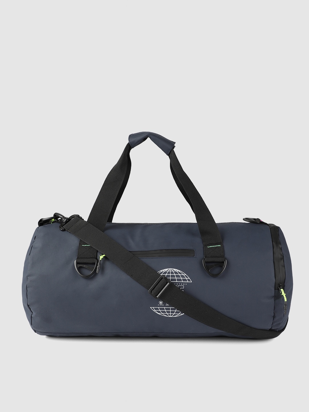 WROGN Unisex Blue Printed Pandemic Duffel Bag