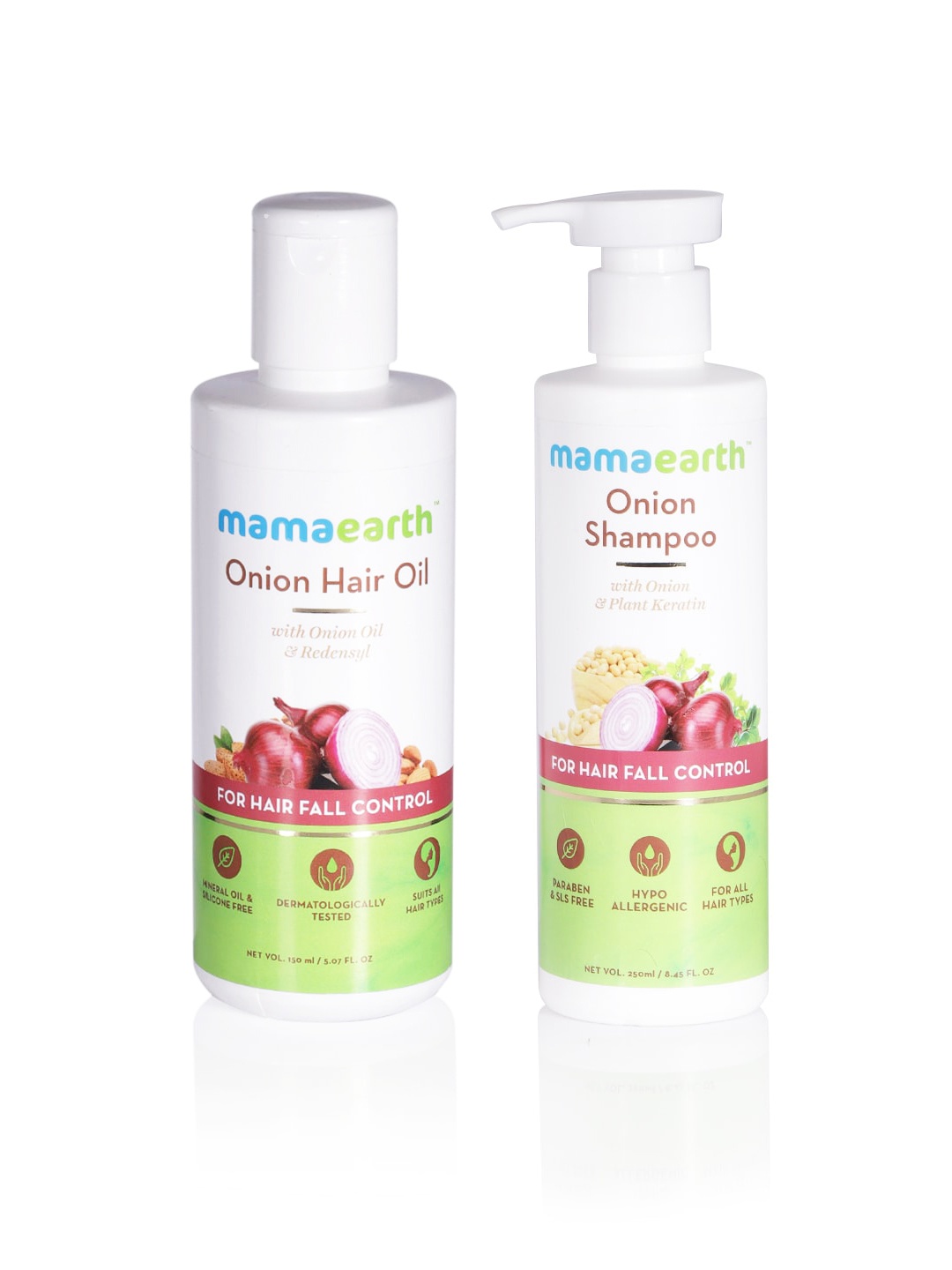 Mamaearth Set Of Onion Hair Fall Control Shampoo And Hair Fall Control Hair Oil, White
Mamaearth Set Of Onion Hair Fall Control Shampoo And Hair Fall Control Hair Oil, White