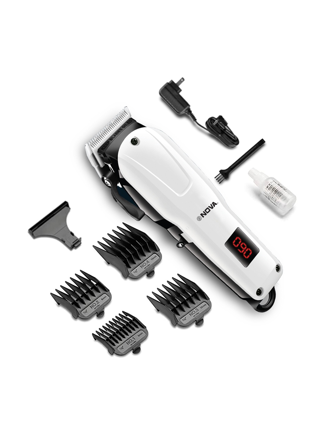 NOVA Men Professional Rechargeable and Cordless NHT 1083 Hair Clipper Trimmer, White
NOVA Men Professional Rechargeable and Cordless NHT 1083 Hair Clipper Trimmer, White