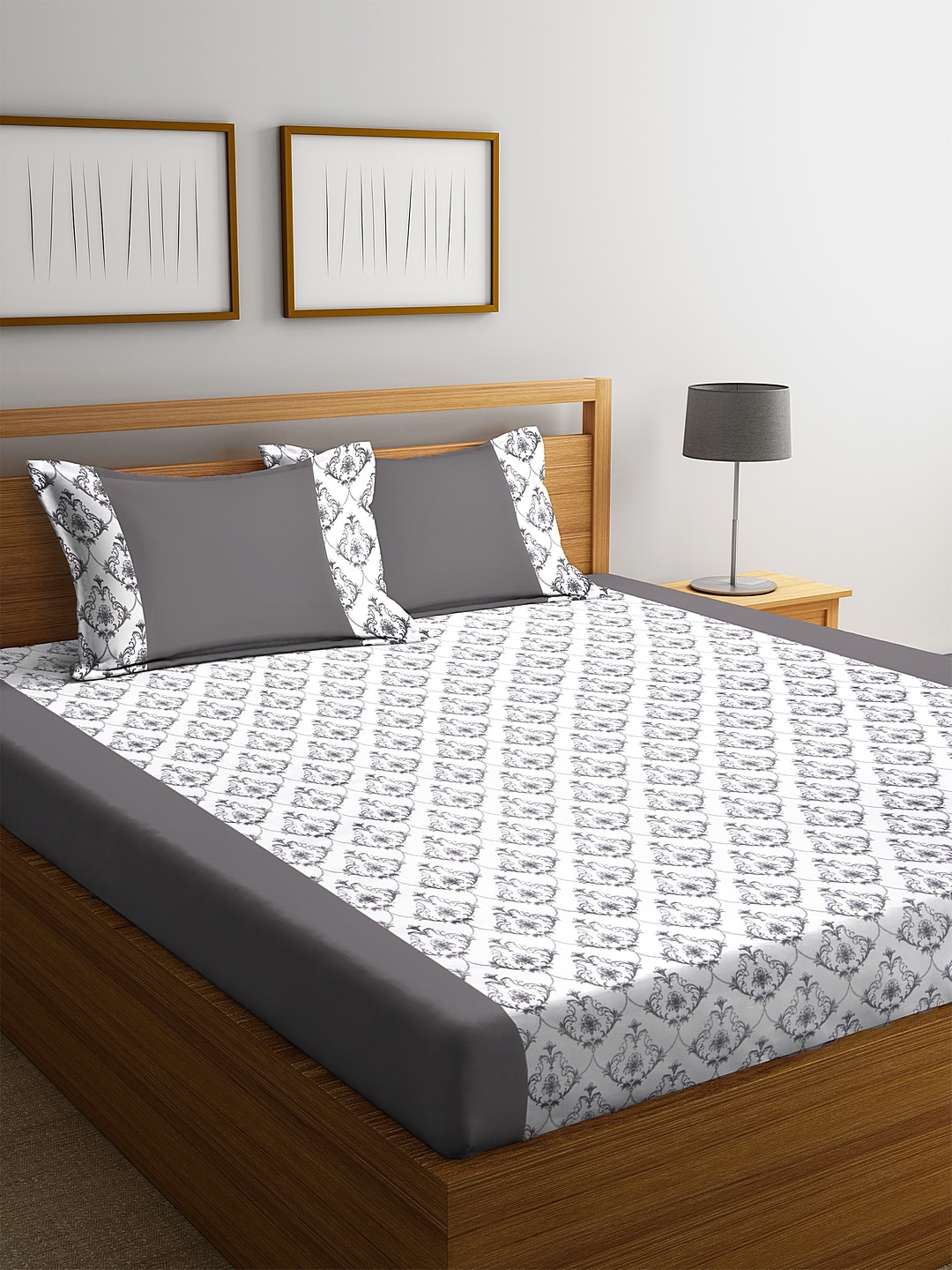 DECOREALM White Ethnic Motifs 300 TC Poly Satin 1 King Bedsheet with 2 Pillow Covers
DECOREALM White Ethnic Motifs 300 TC Poly Satin 1 King Bedsheet with 2 Pillow Covers