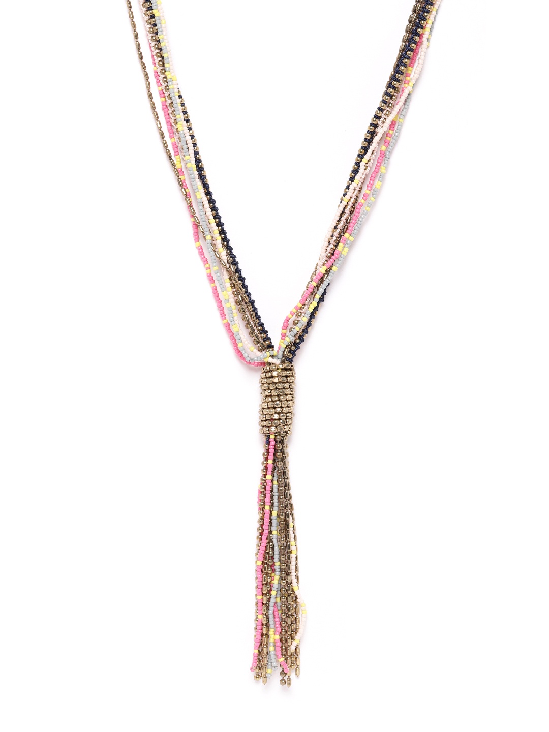 RICHEERA Women Antique Multicoloured Gold-Plated Beaded Multi-Stranded Tasselled Necklace
RICHEERA Women Antique Multicoloured Gold-Plated Beaded Multi-Stranded Tasselled Necklace