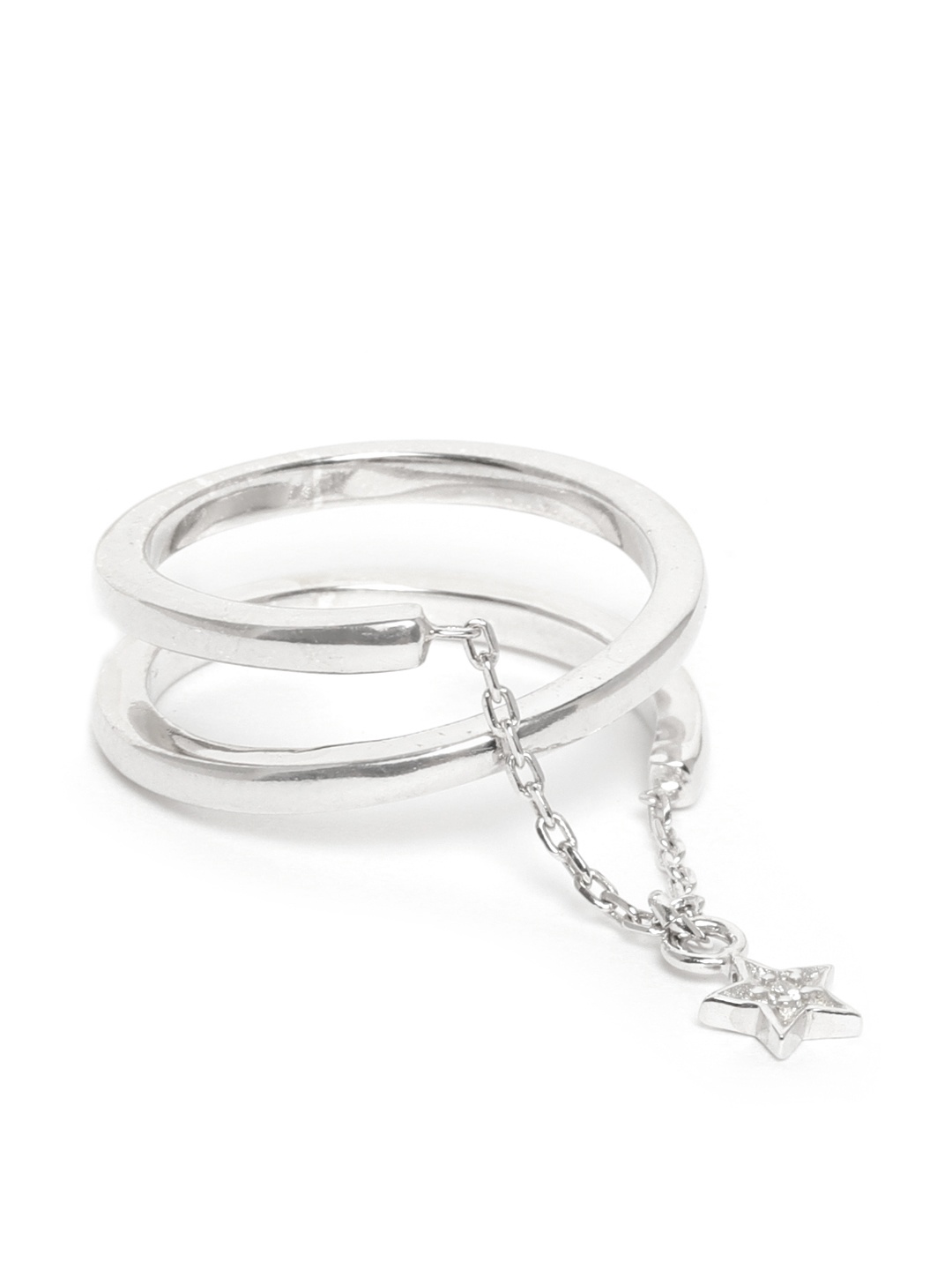 Carlton London Women Silver-Toned Rhodium-Plated CZ Handcrafted Adjustable Finger Ring
Carlton London Women Silver-Toned Rhodium-Plated CZ Handcrafted Adjustable Finger Ring